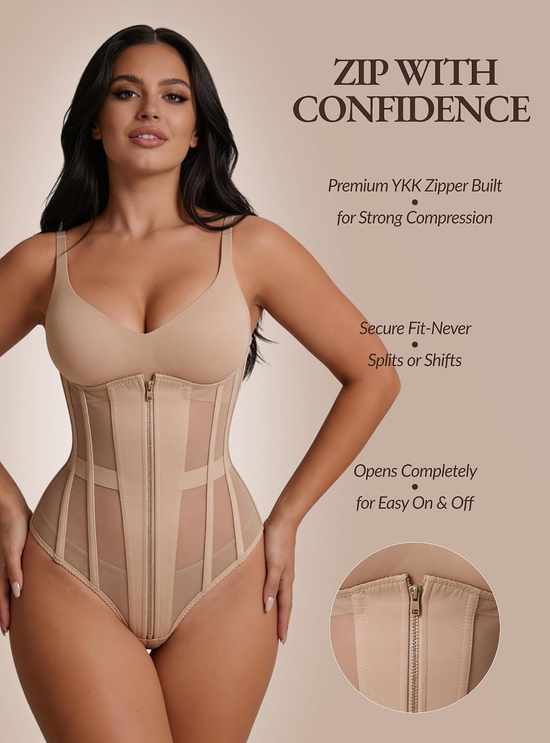 WS Waist Secrets Mesh Corset Waist Trainer — image 6