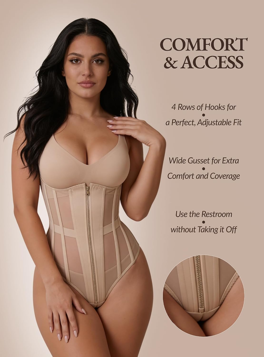 WS Waist Secrets Mesh Corset Waist Trainer — image 7