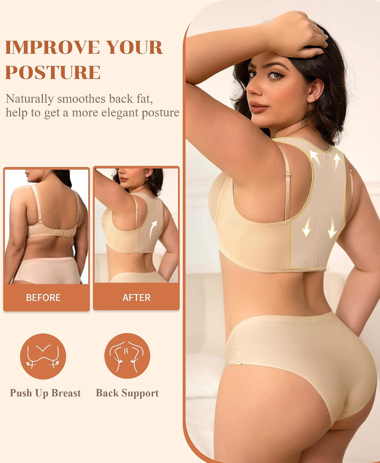 DERCA Posture Corrector Push Up Bra for Women — image 4