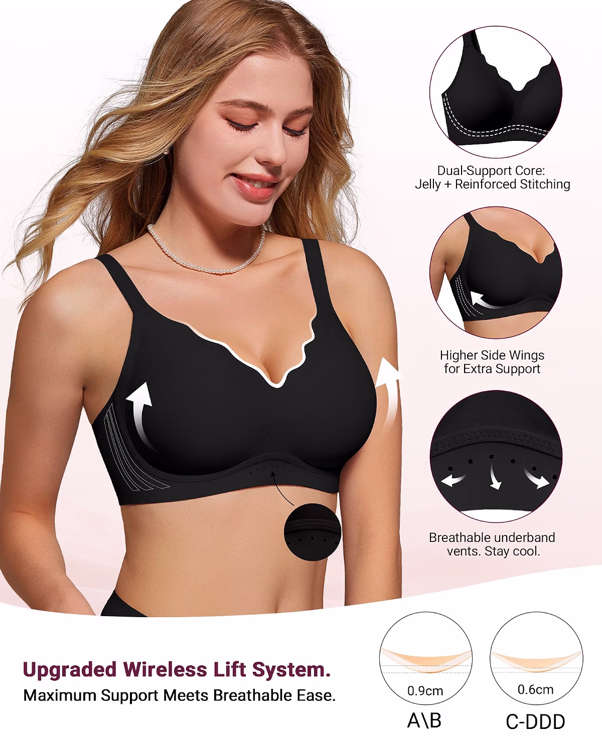 As Fairy Jelly Push Up Wireless T-Shirt Bra — image 2