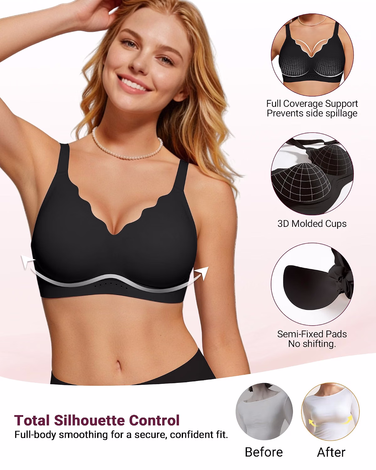 As Fairy Jelly Push Up Wireless T-Shirt Bra — image 3