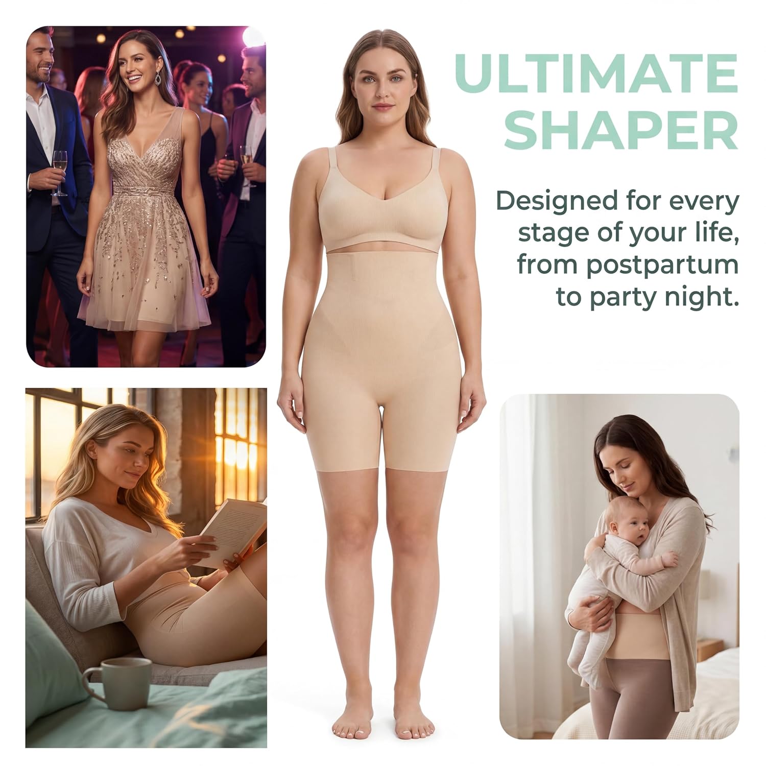 PRETTYWELL High Waisted Butt Lifting Shapewear Shorts — image 6