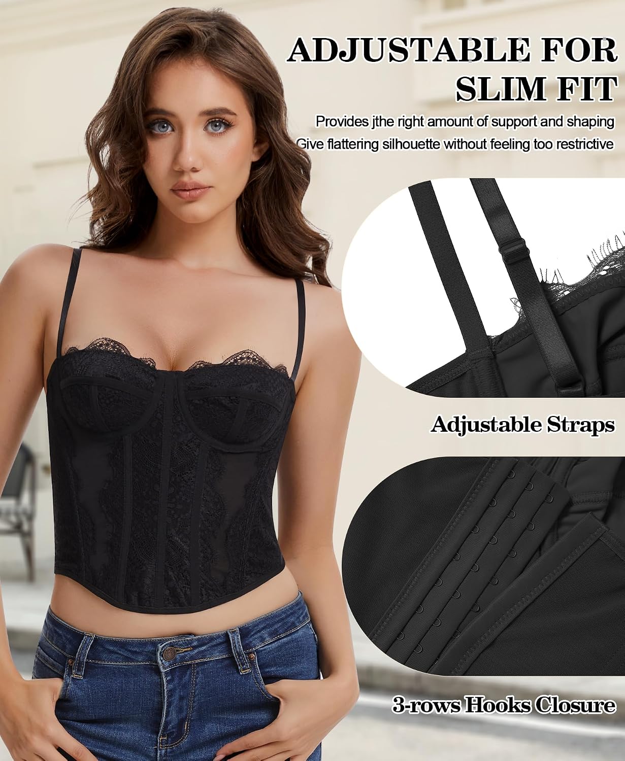 Werena Lace Bustier Corset Top for Women — image 2