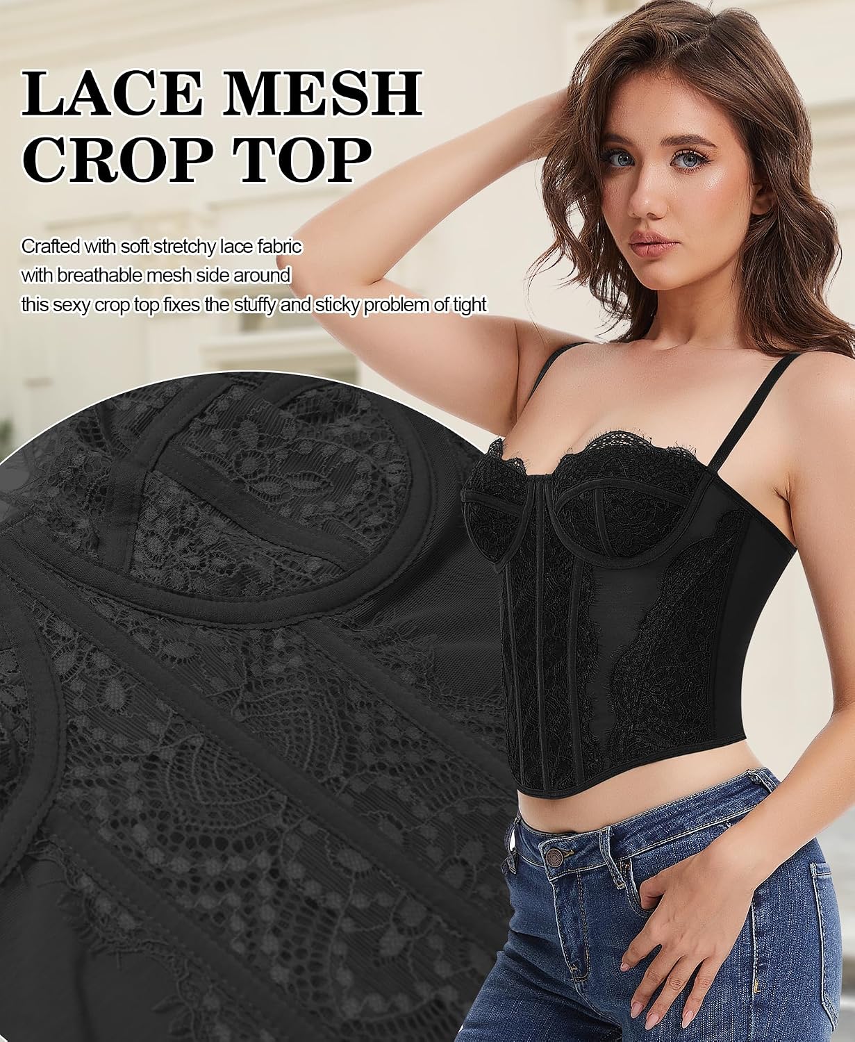 Werena Lace Bustier Corset Top for Women — image 4