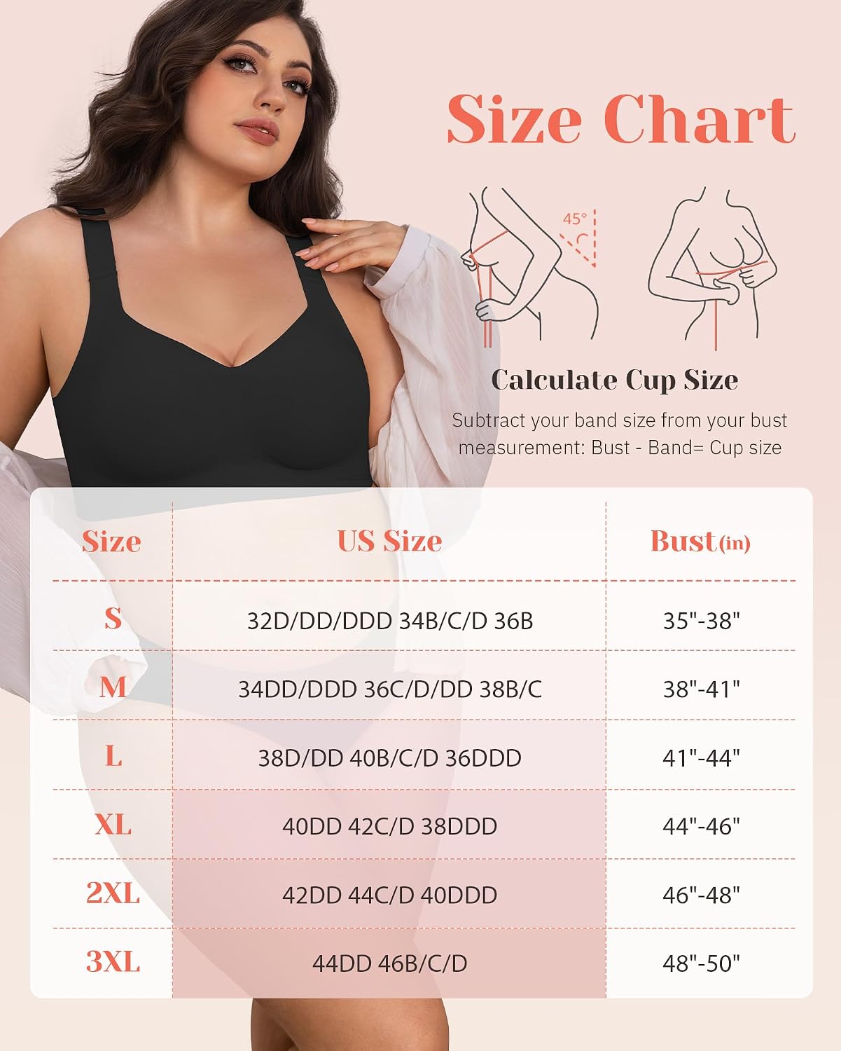 Gailife No Underwire Minimizer Bra for Women — image 2