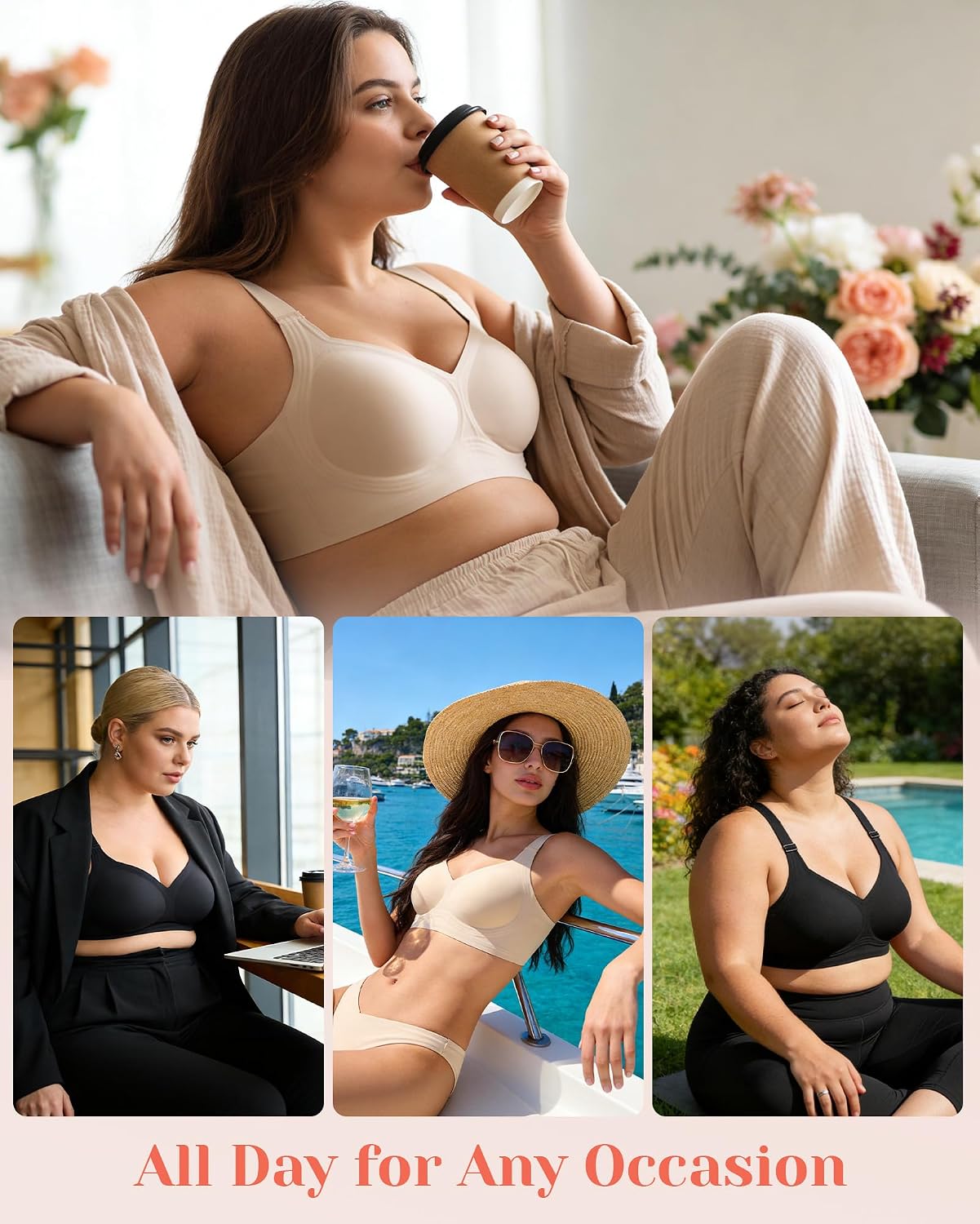 Gailife No Underwire Minimizer Bra for Women — image 7