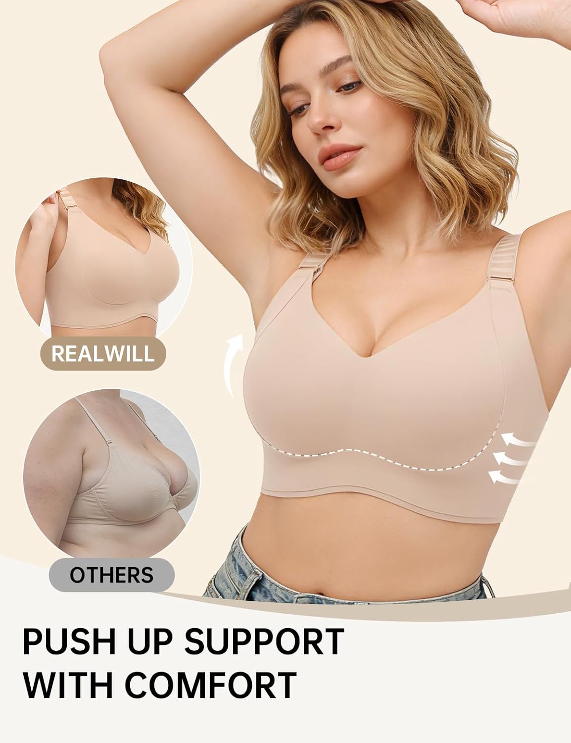 REALWILL Wireless Front-Adjustable Minimizer Bra — image 2