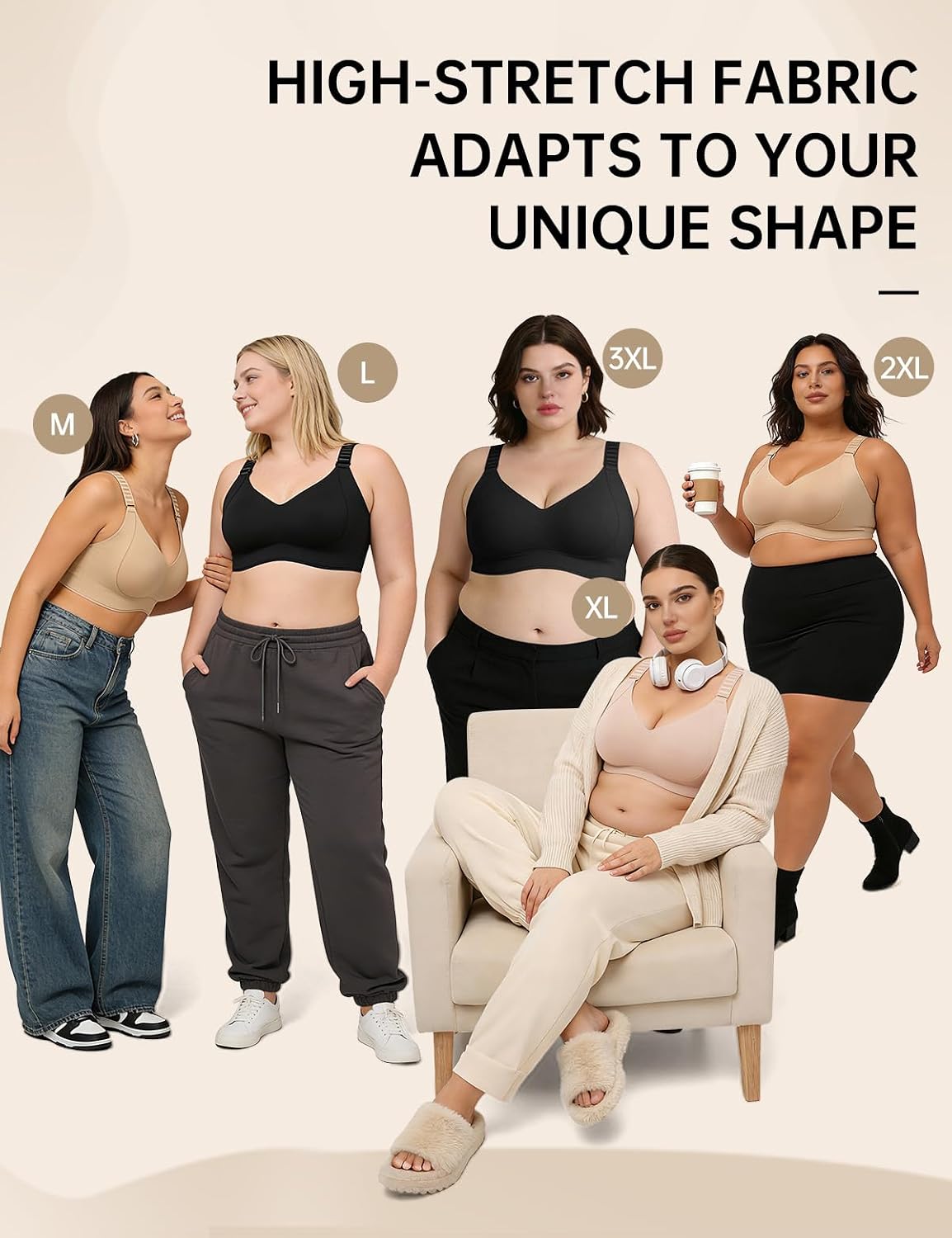 REALWILL Wireless Minimizer Bra for Women — image 5