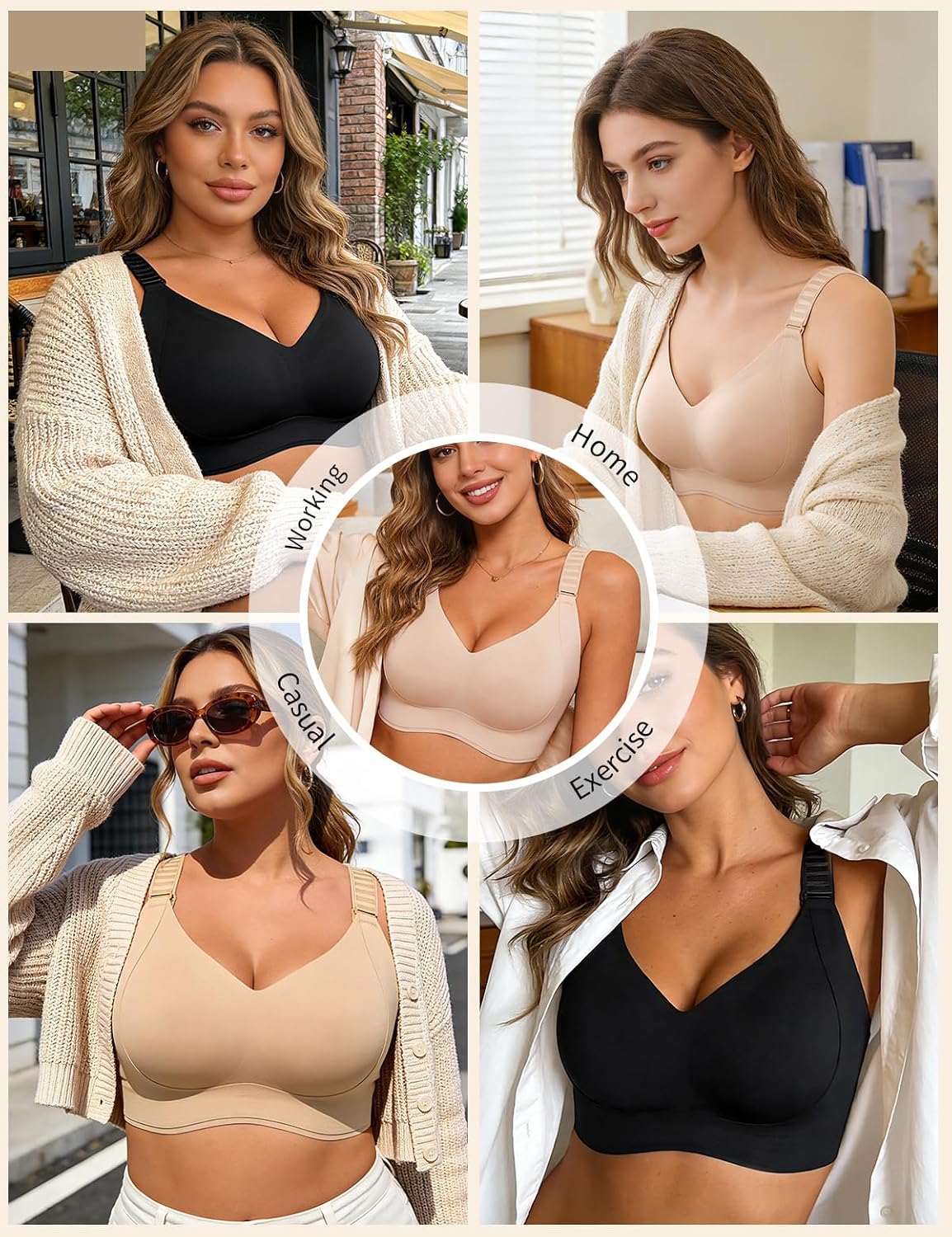 REALWILL Wireless Minimizer Bra for Women — image 6