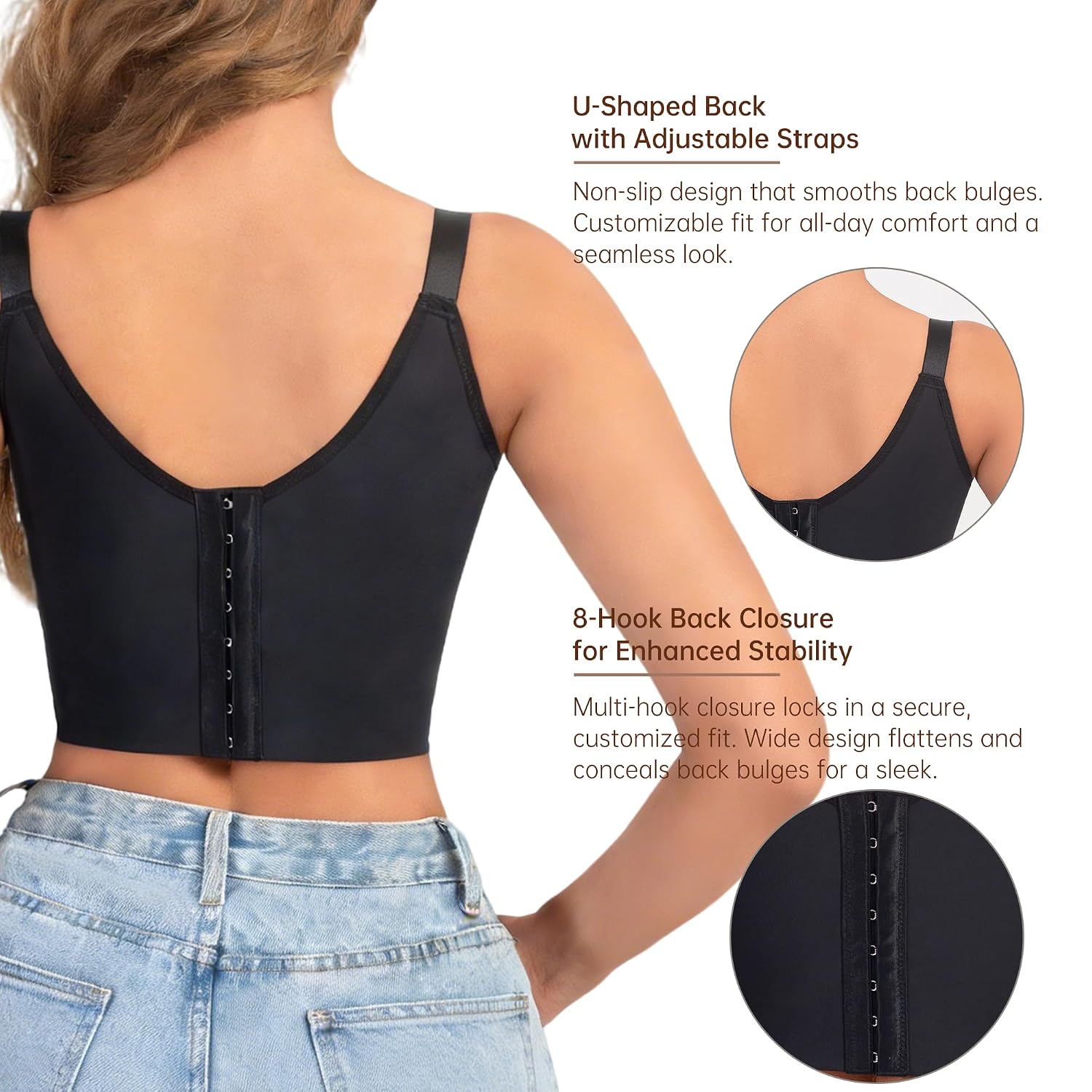 QOU Push-Up Deep V Longline Bra — image 6