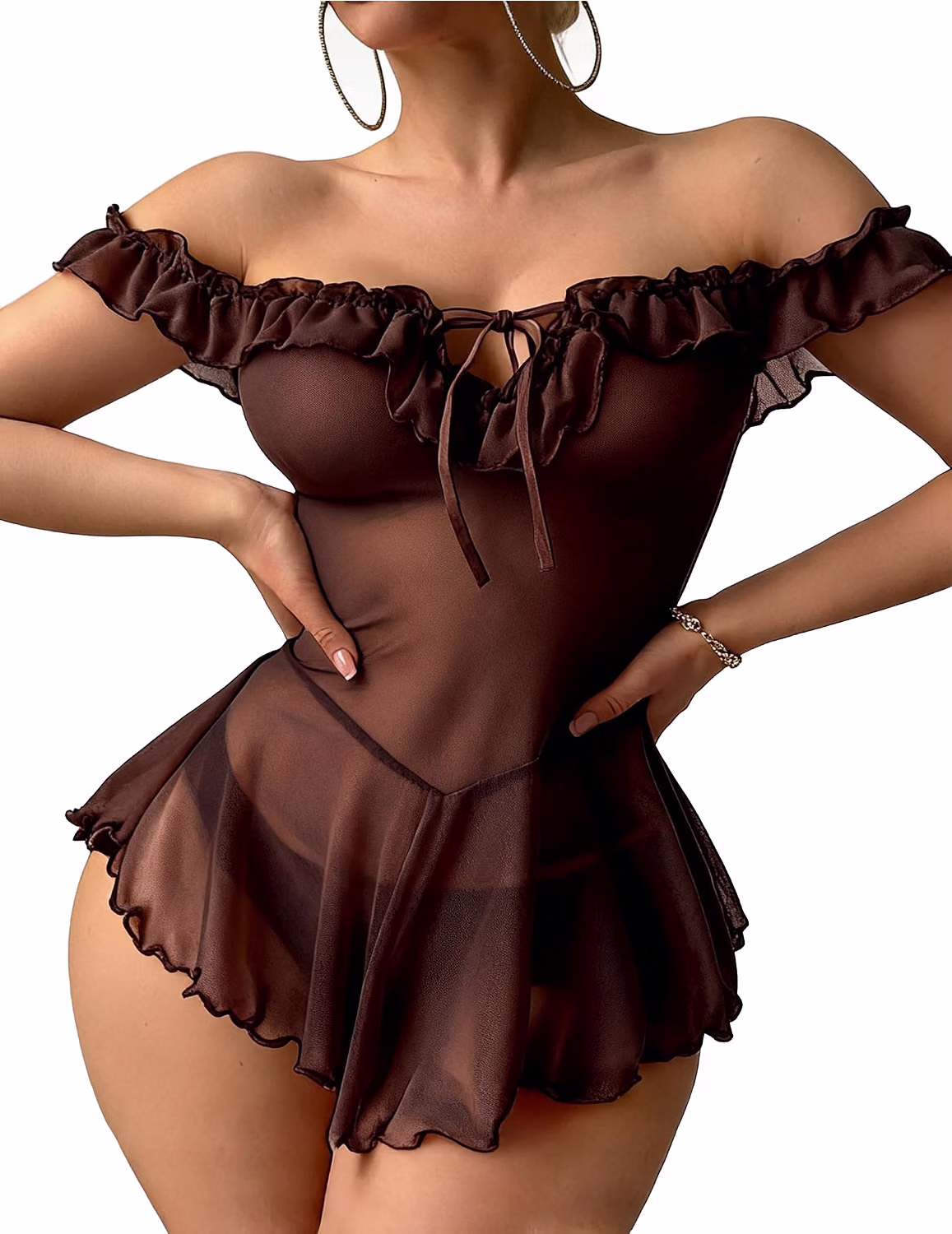 Avidlove Sheer Babydoll Ruffle Chemise — image 6