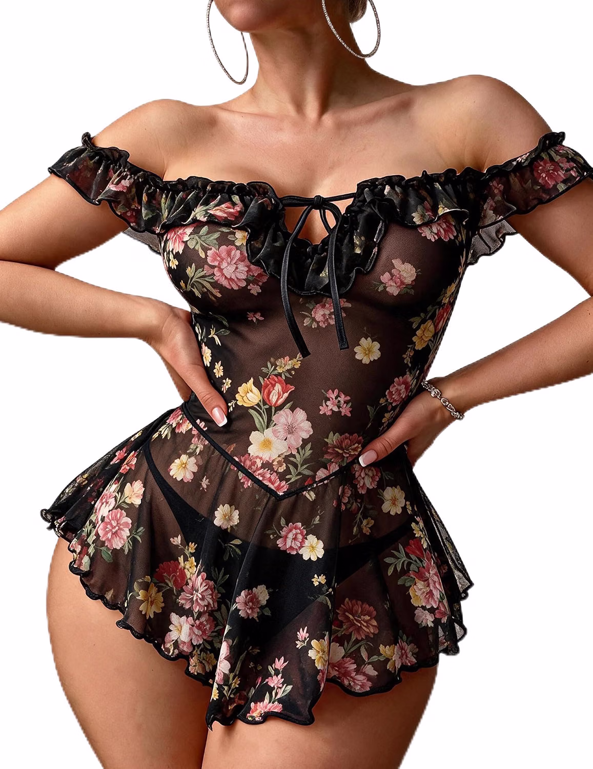 Avidlove Sheer Babydoll Ruffle Chemise — image 7