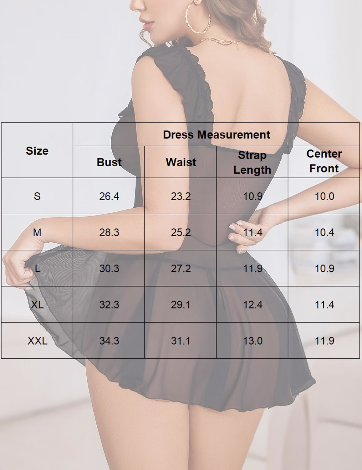 Avidlove Sheer Ruffle Babydoll Chemise — image 6