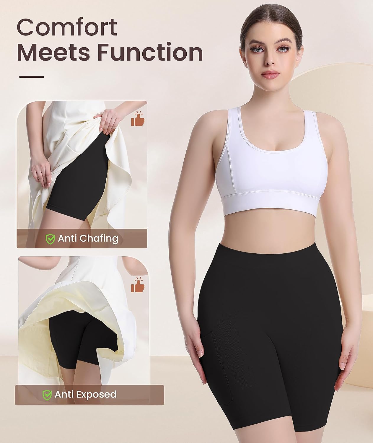 Okimay 3-Pack Seamless Anti-Chafing Slip Shorts — image 3