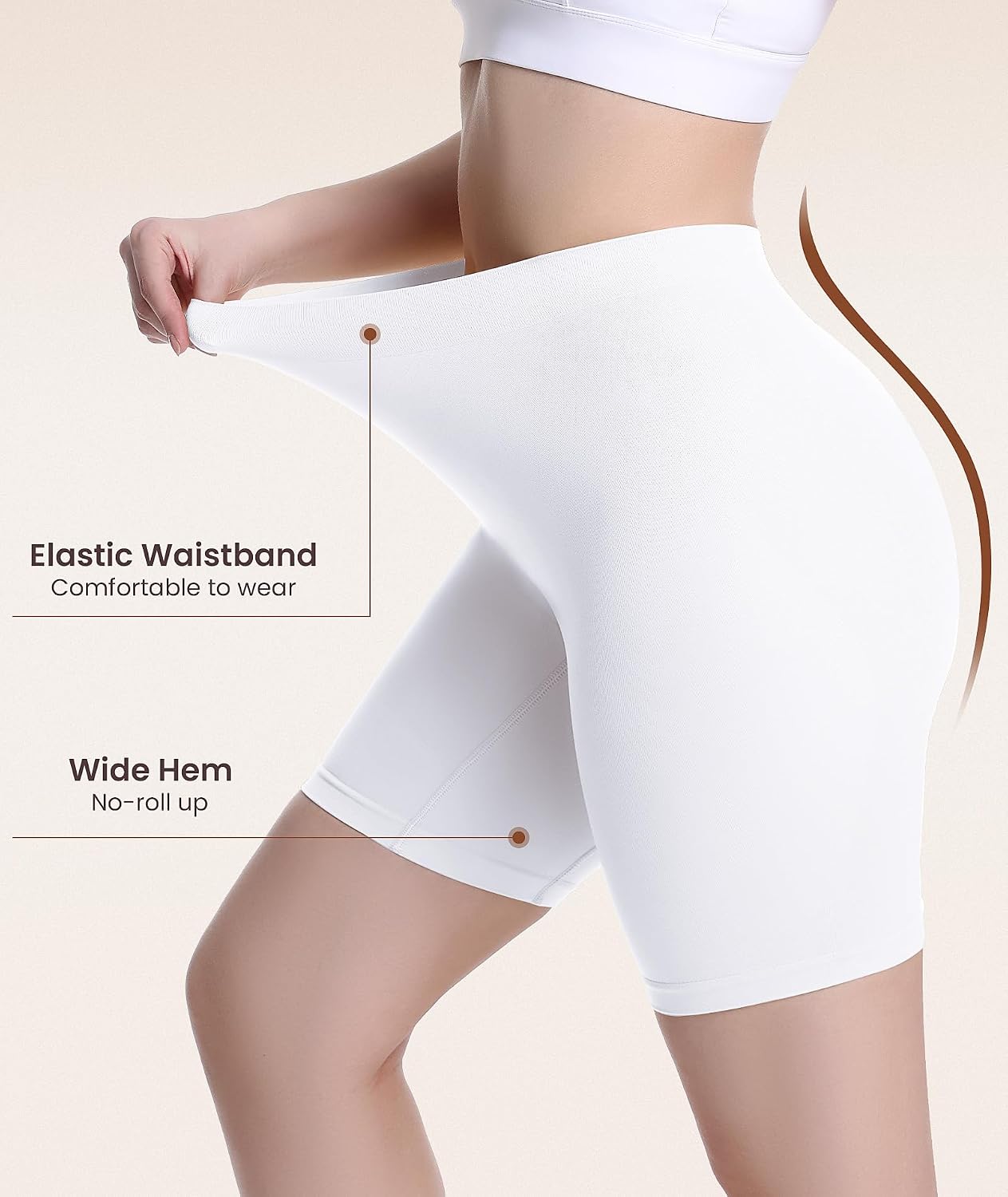 Okimay 3-Pack Seamless Anti-Chafing Slip Shorts — image 4