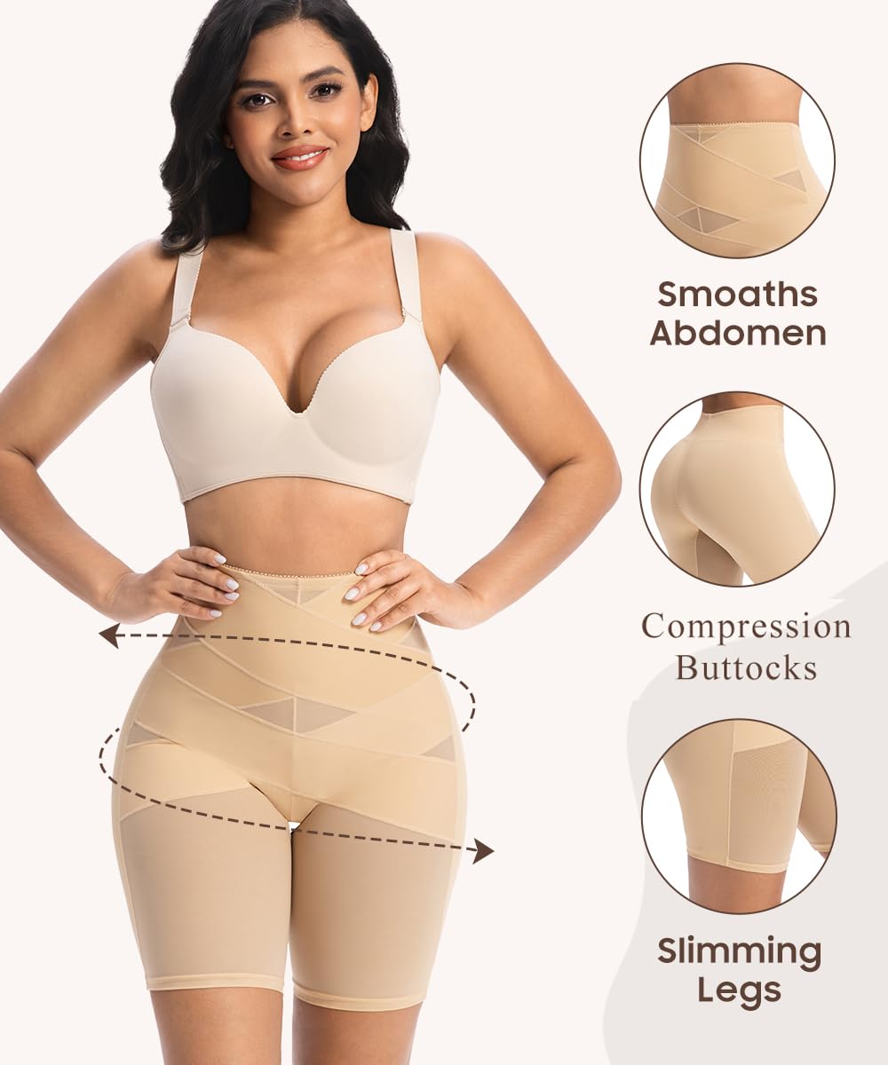 Pavviy Life High Waisted Tummy Control Shapewear Shorts — image 5