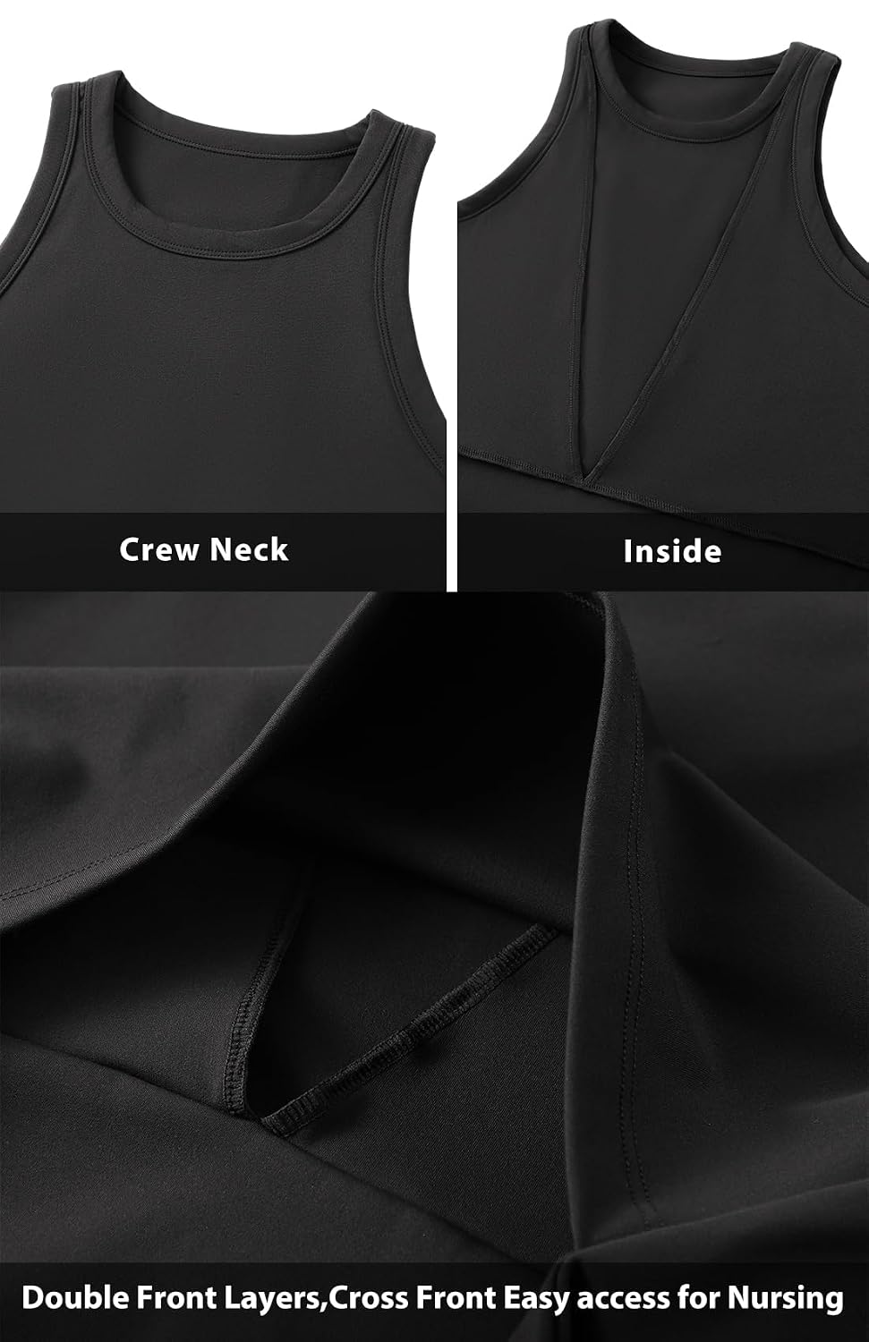 V VOCNI Racerback Nursing Tank Top for Breastfeeding — image 5