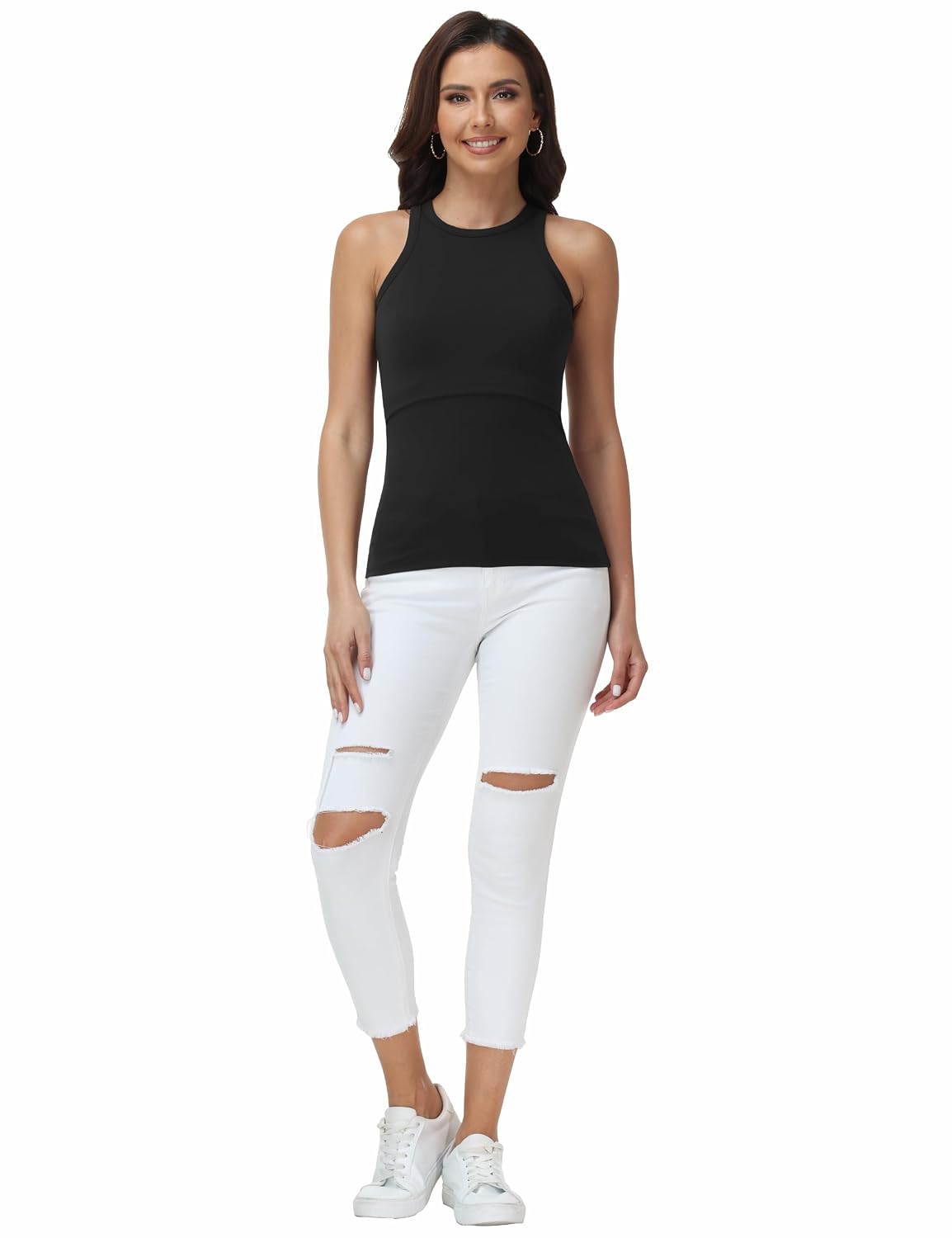 V VOCNI Racerback Nursing Tank Top for Breastfeeding — image 6