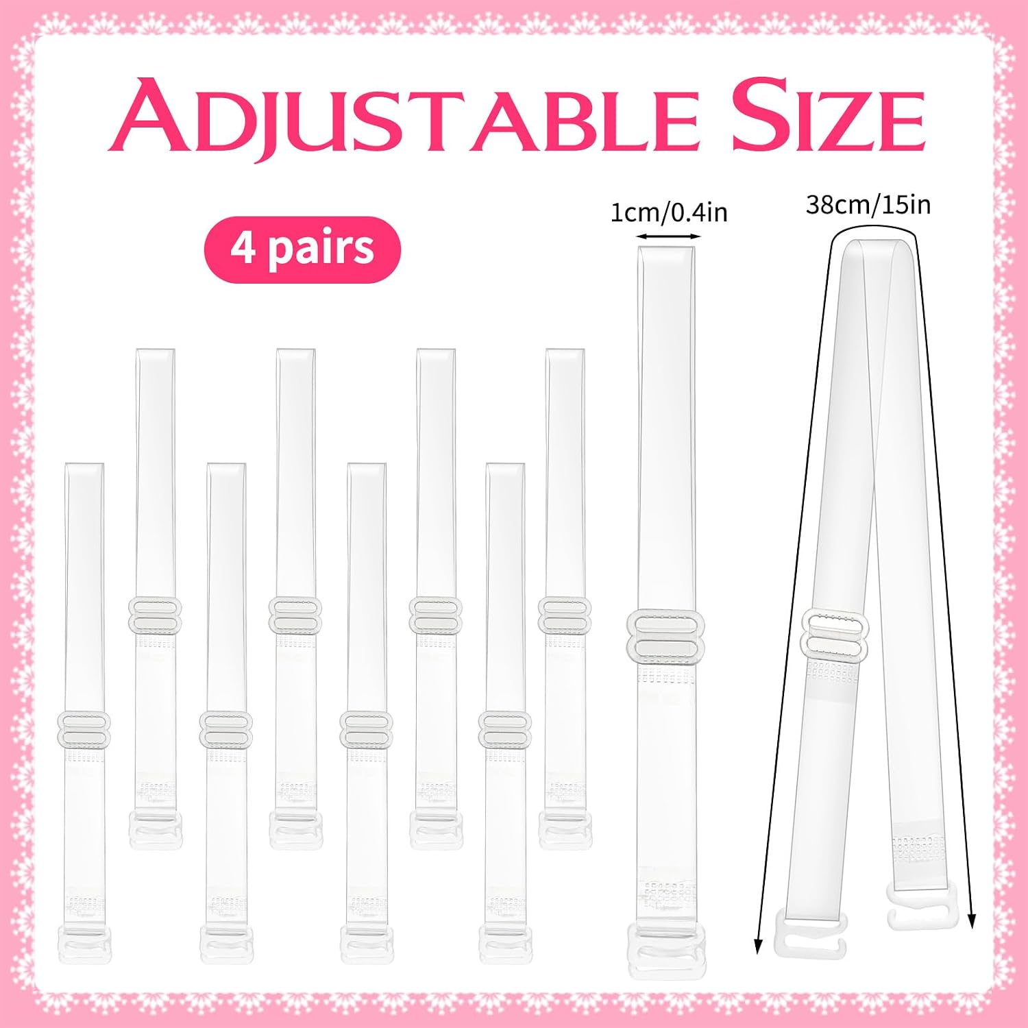 Invisible Adjustable Clear Bra Straps for Women — image 2