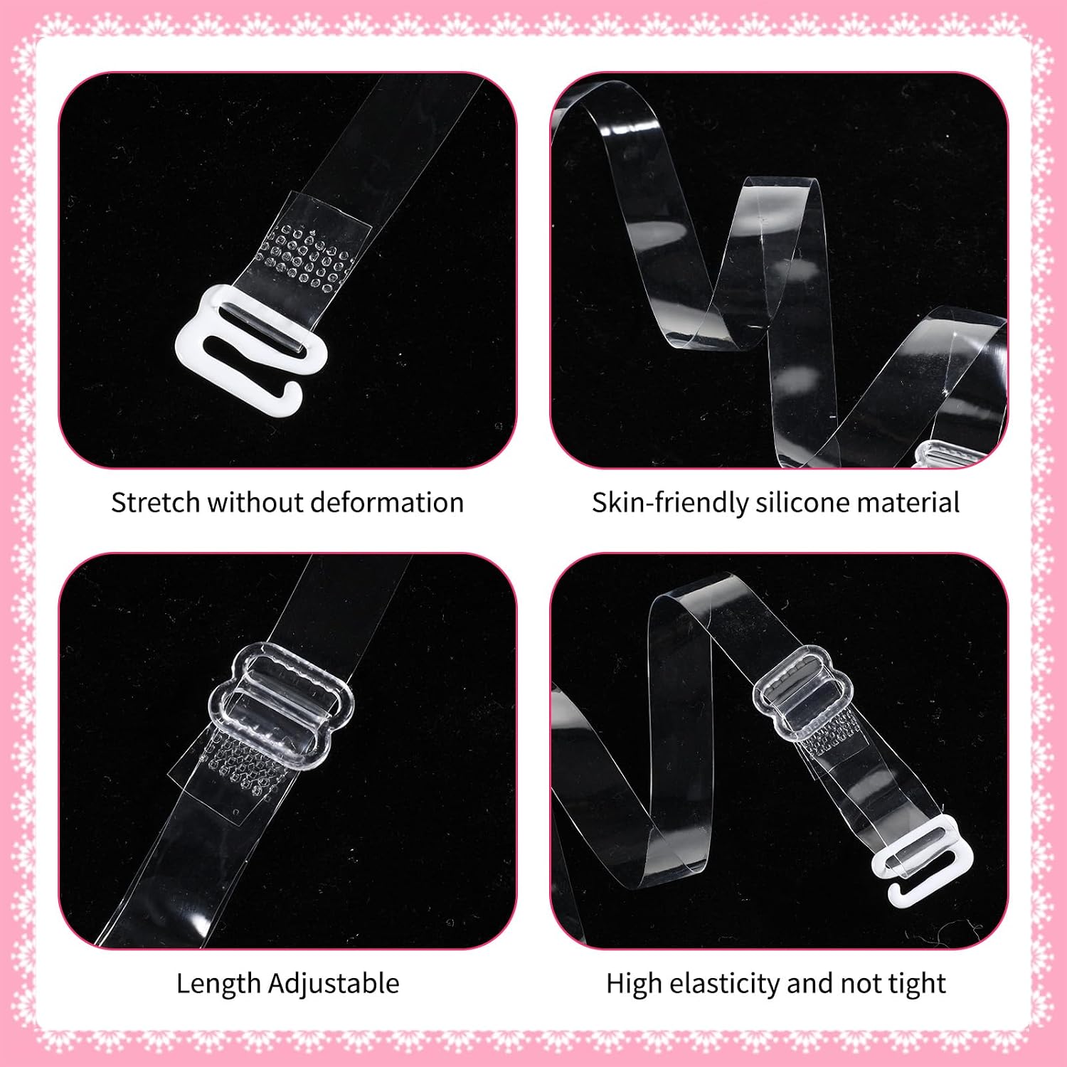 Invisible Adjustable Clear Bra Straps for Women — image 3