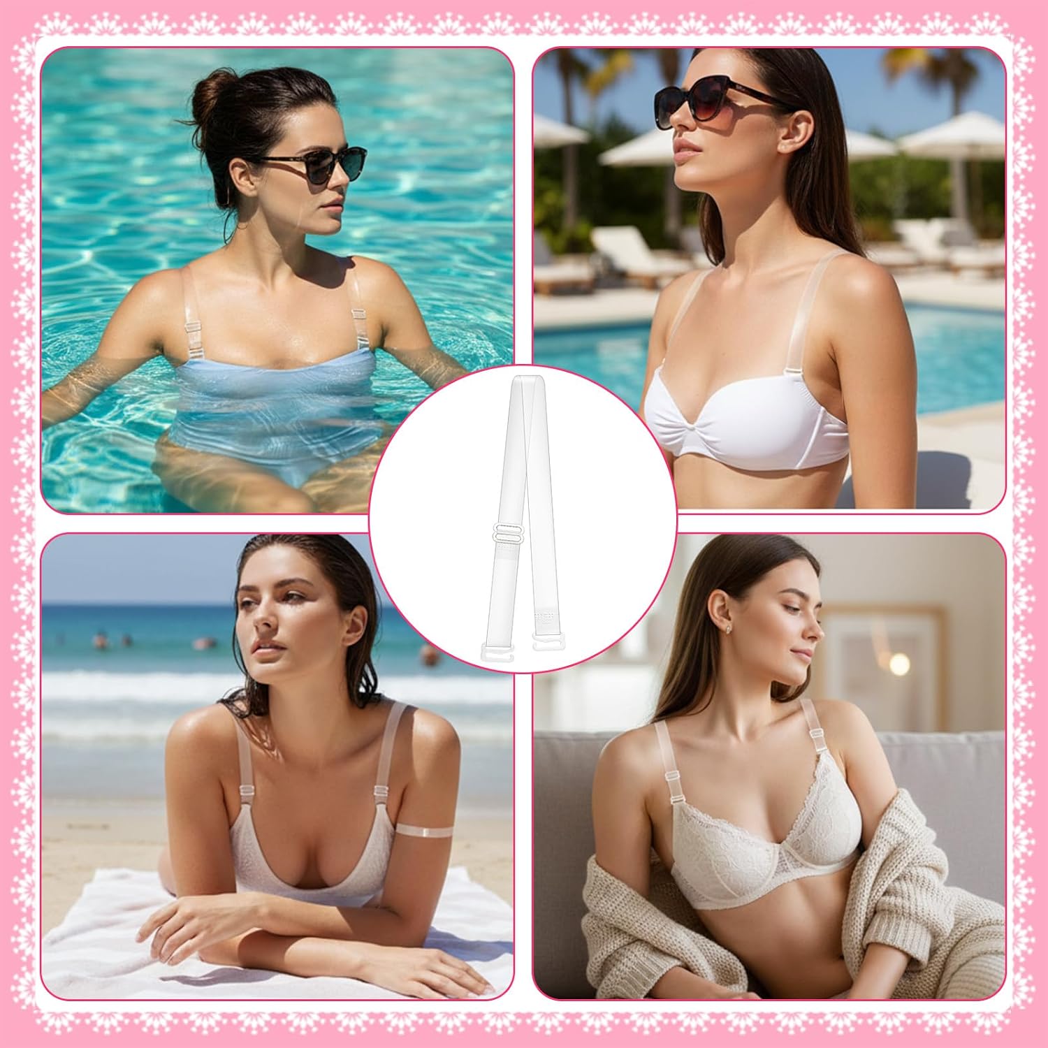 Invisible Adjustable Clear Bra Straps for Women — image 5