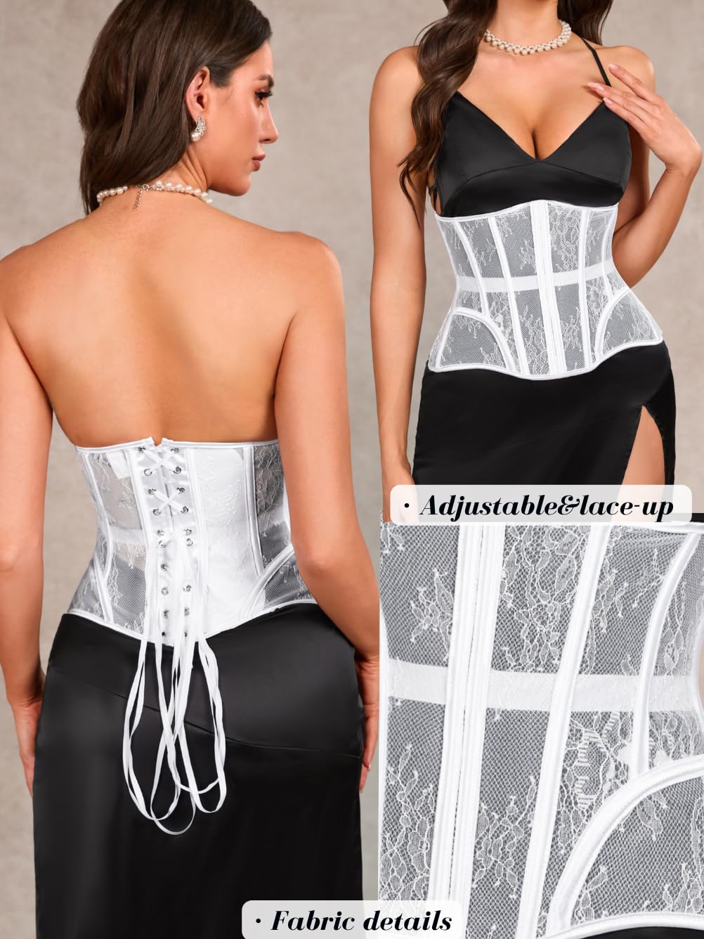 ChiaoLezhee Floral Lace Underbust Corset Belt — image 3