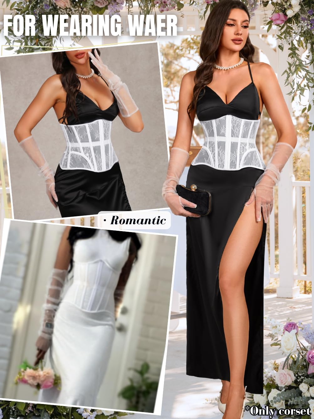 ChiaoLezhee Floral Lace Underbust Corset Belt — image 4