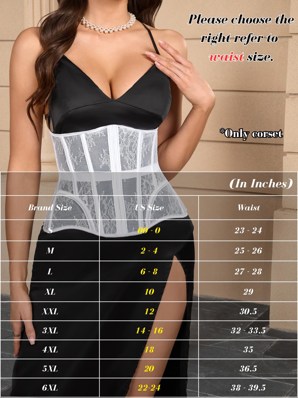 ChiaoLezhee Floral Lace Underbust Corset Belt — image 6