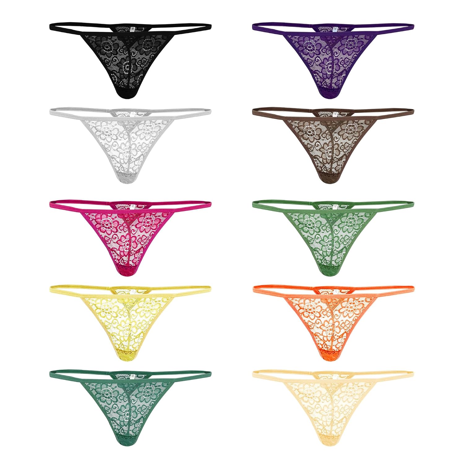 GAREDOB Women's Lace Thong Panties 10-Pack — image 5
