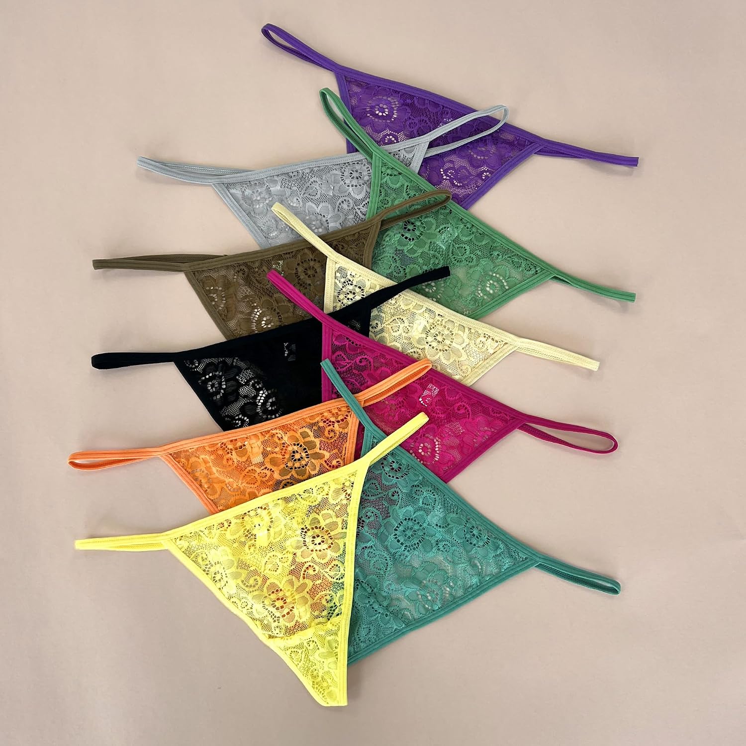 GAREDOB Women's Lace Thong Panties 10-Pack — image 6