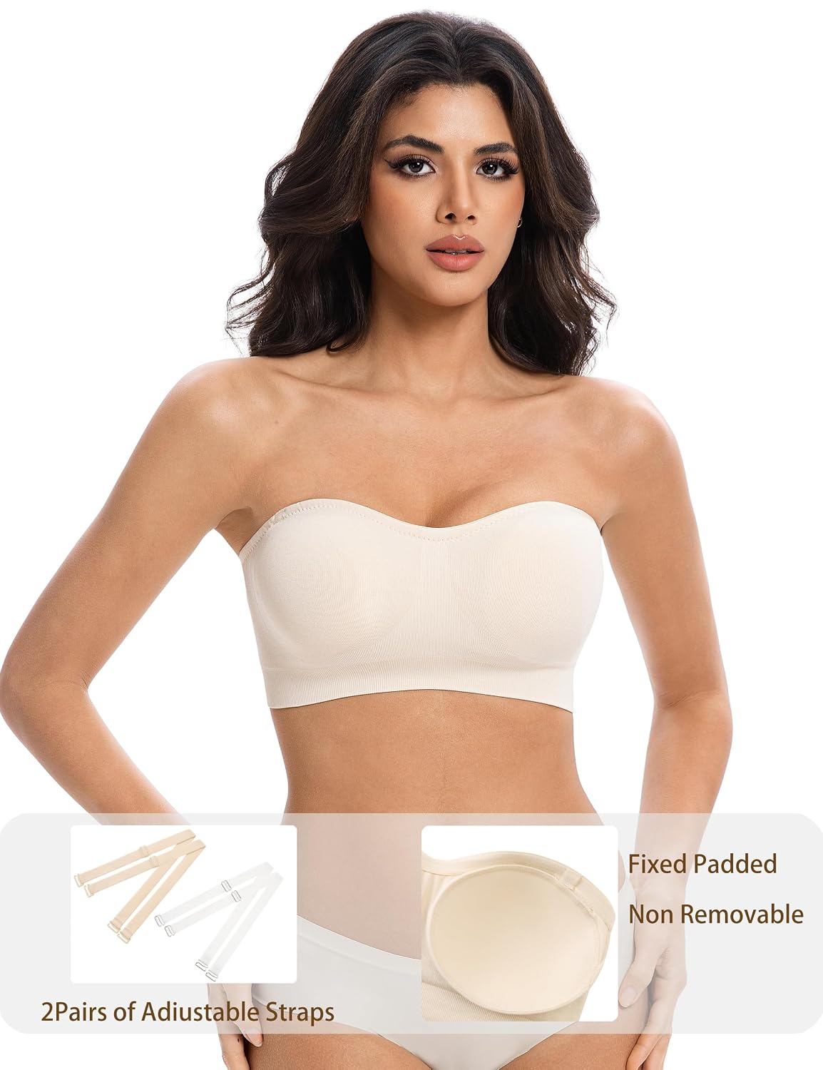 Lusait Seamless Strapless Bandeau Bra — image 3