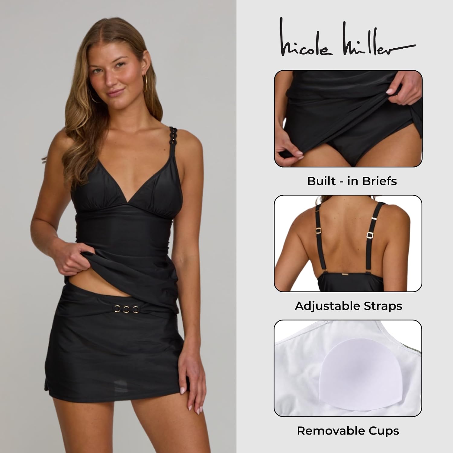 Nicole Miller New York Tankini Skirt Set — image 3