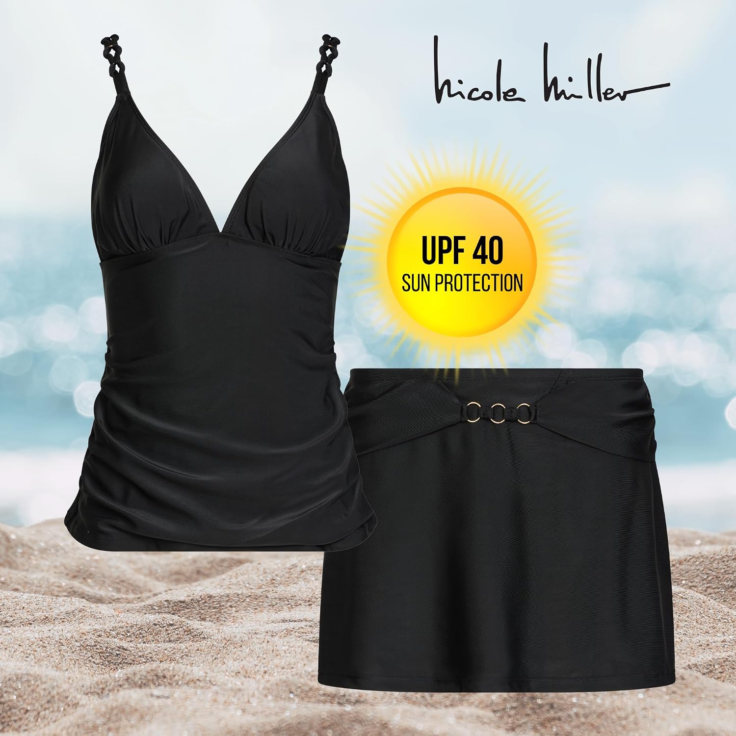 Nicole Miller New York Tankini Skirt Set — image 7