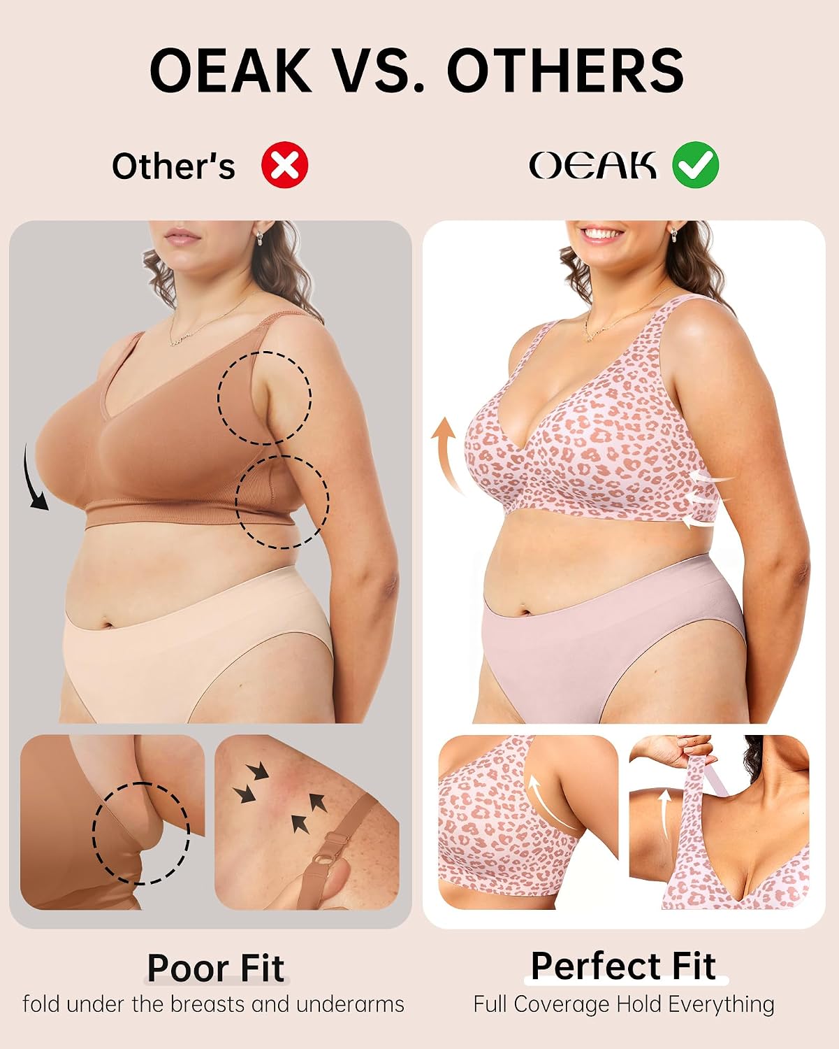 OEAK Deep V Seamless Gel Push-Up Bralette — image 4