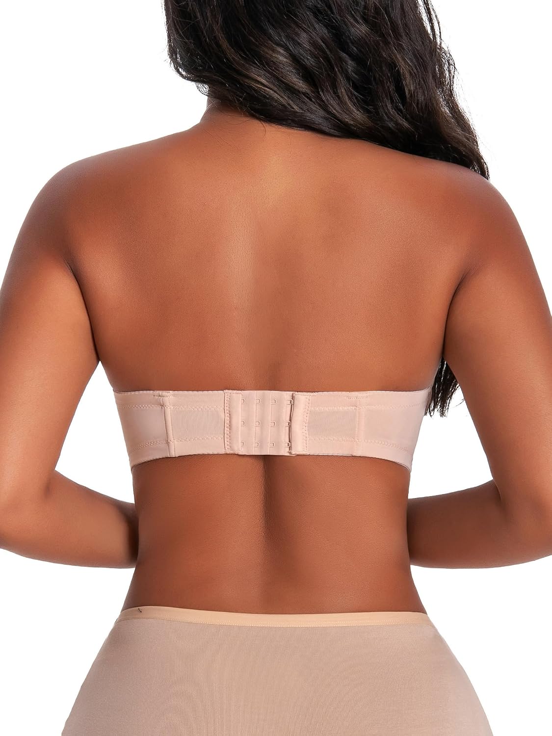 Dvpol Plus Size Strapless Push Up Bra Beige — image 3