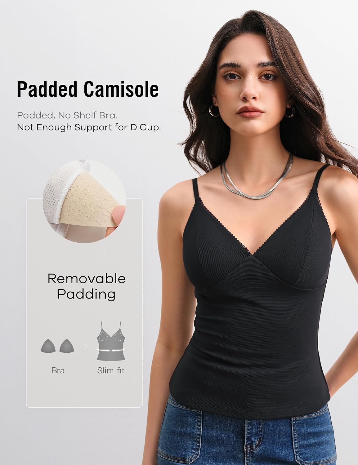 C202 Women's Padded V-Neck Tank Top — image 2