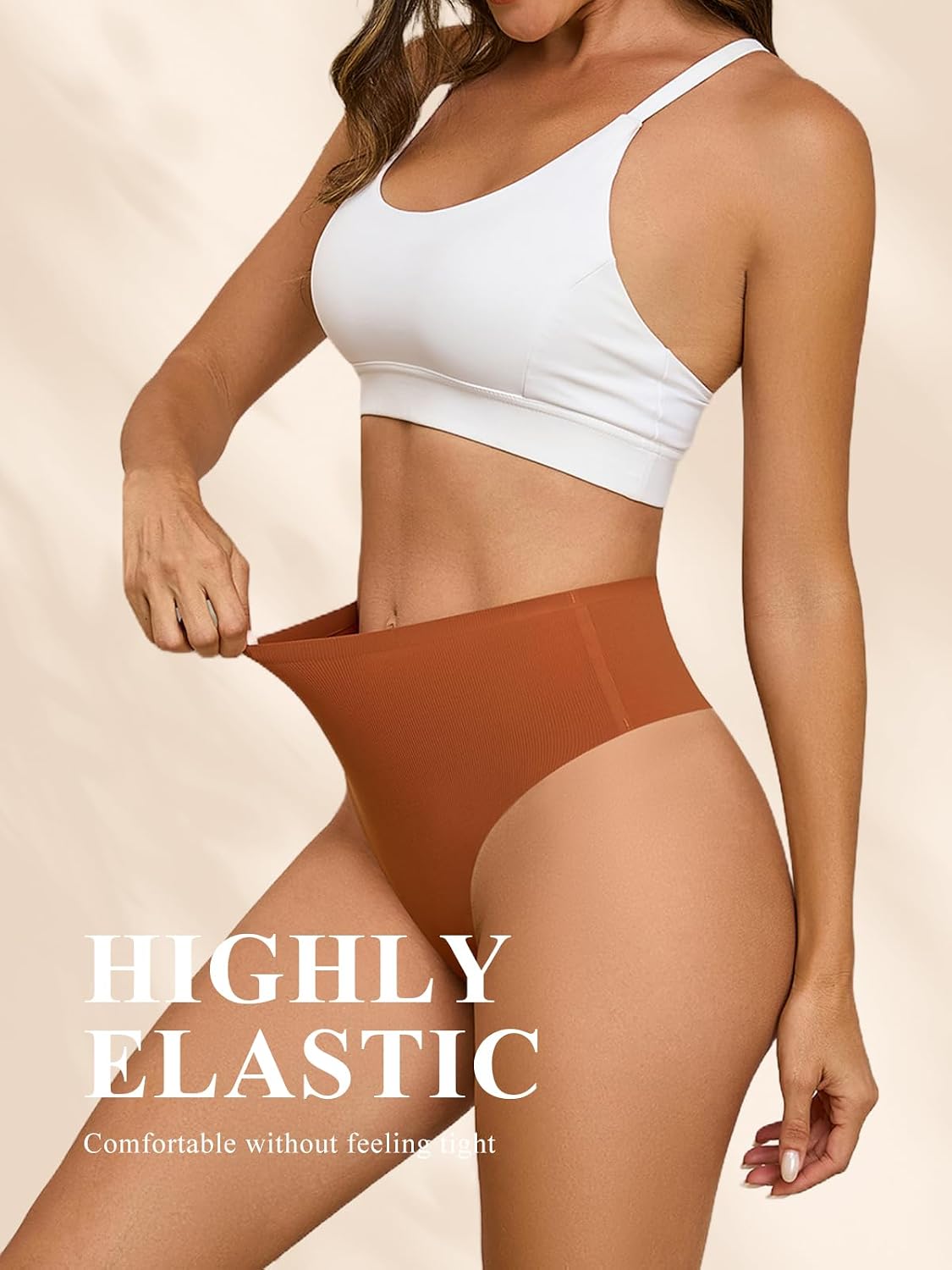 Tichers Seamless High Waisted Thongs 6-Pack — image 4