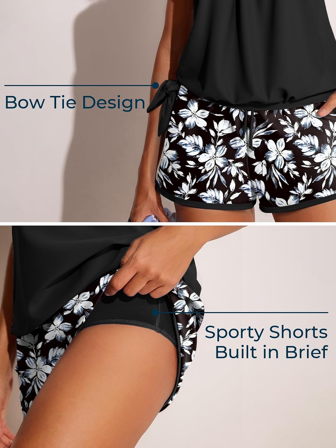 Summer Mae Blouson Tankini with Shorts — image 4