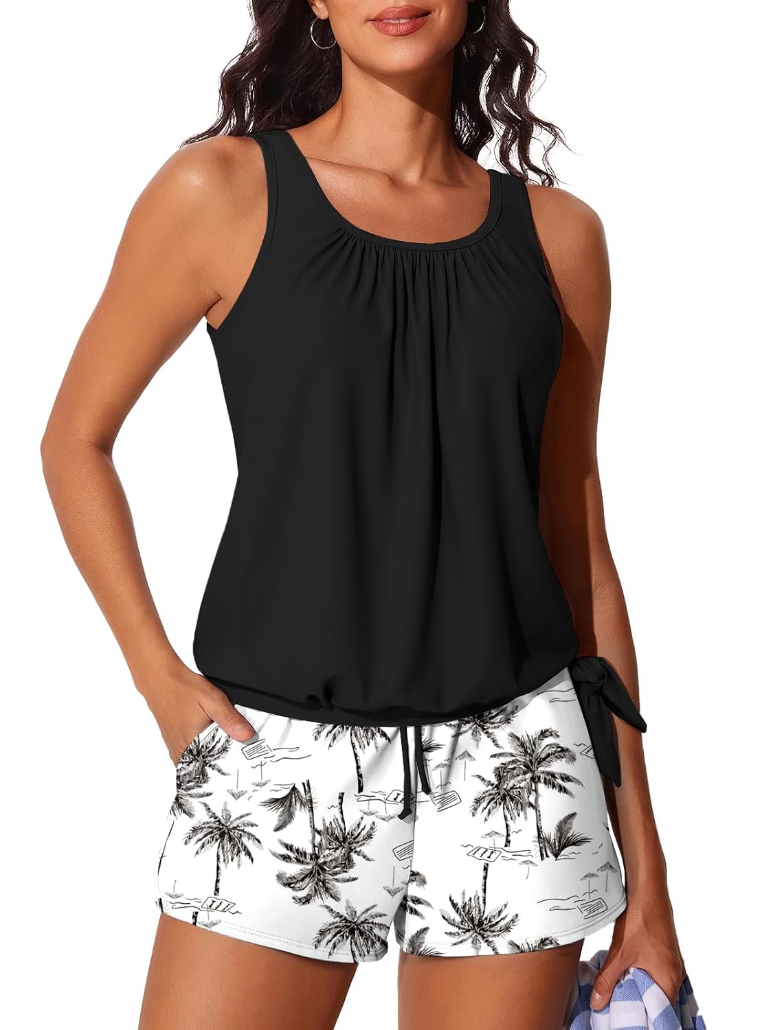 Summer Mae Blouson Tankini with Shorts — image 10