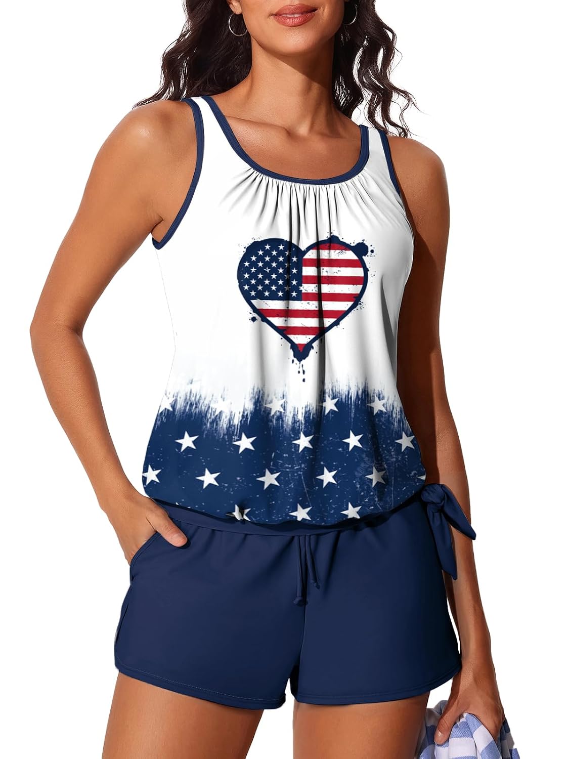 Summer Mae Blouson Tankini with Shorts — image 12