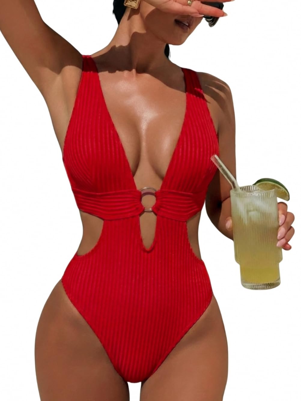 QGIUG Women's High Cut Cheeky Monokini — image 11