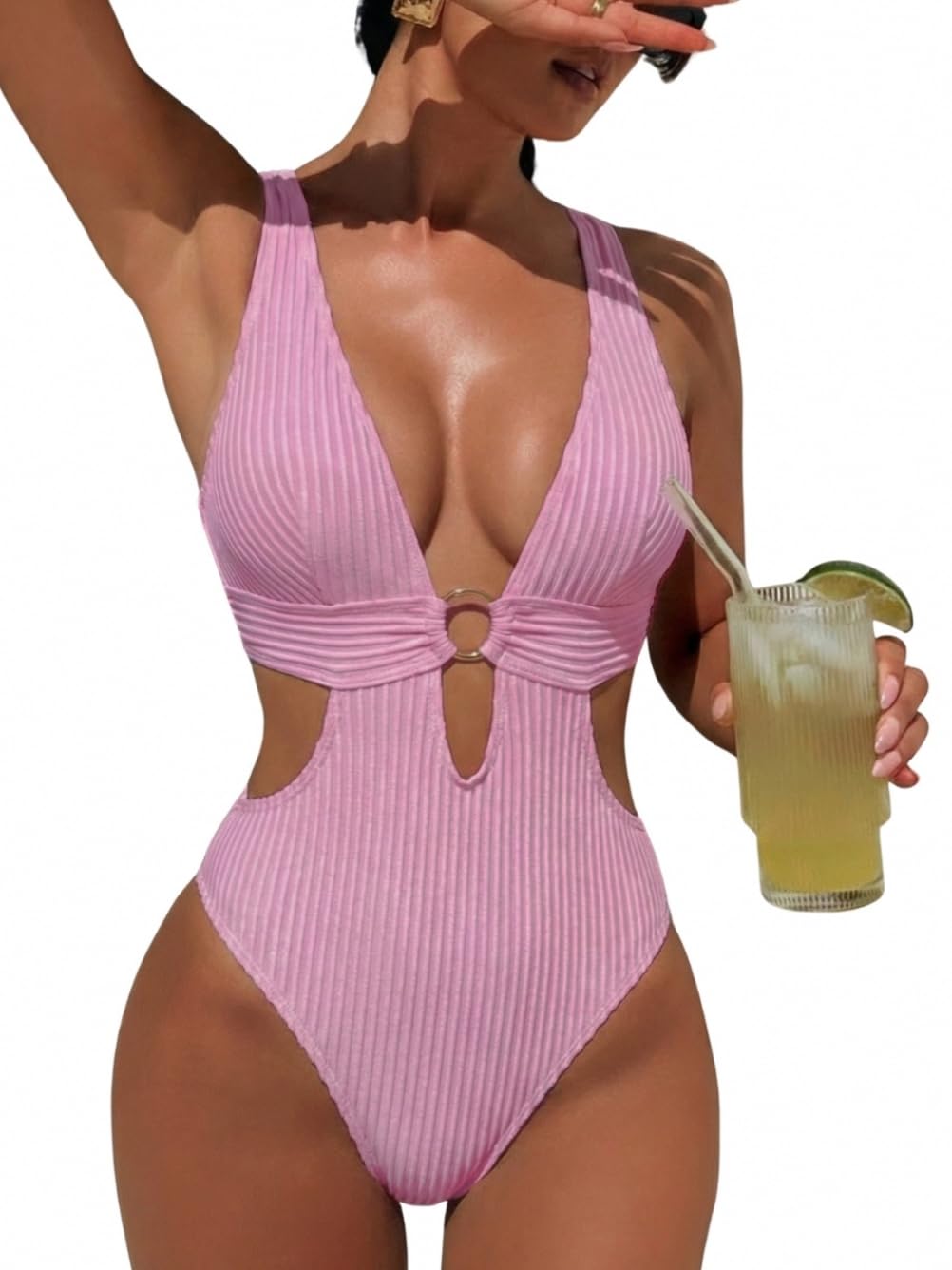 QGIUG Women's High Cut Cheeky Monokini — image 12