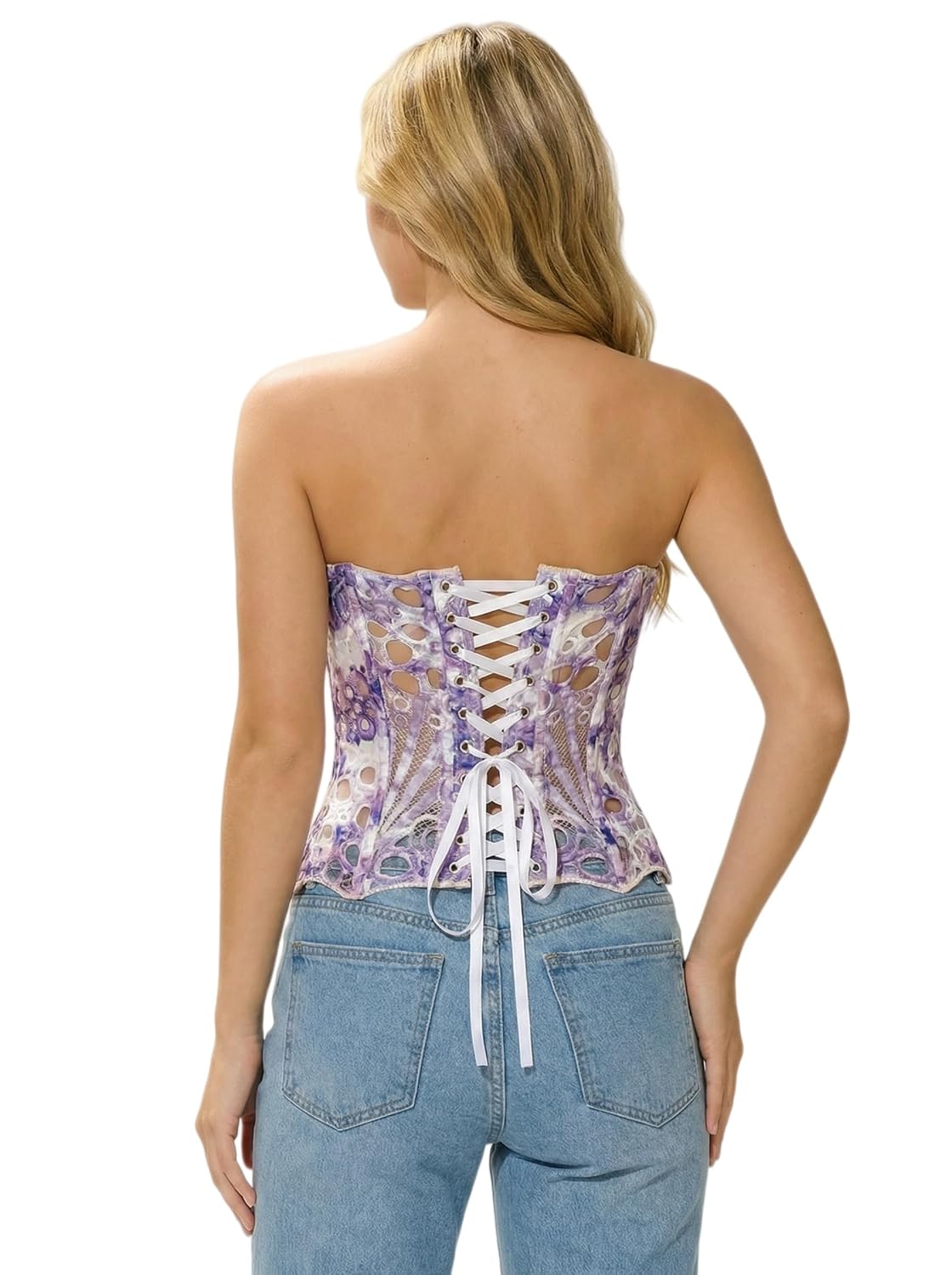 Bistonny Lace Up Overbust Corset Top — image 2