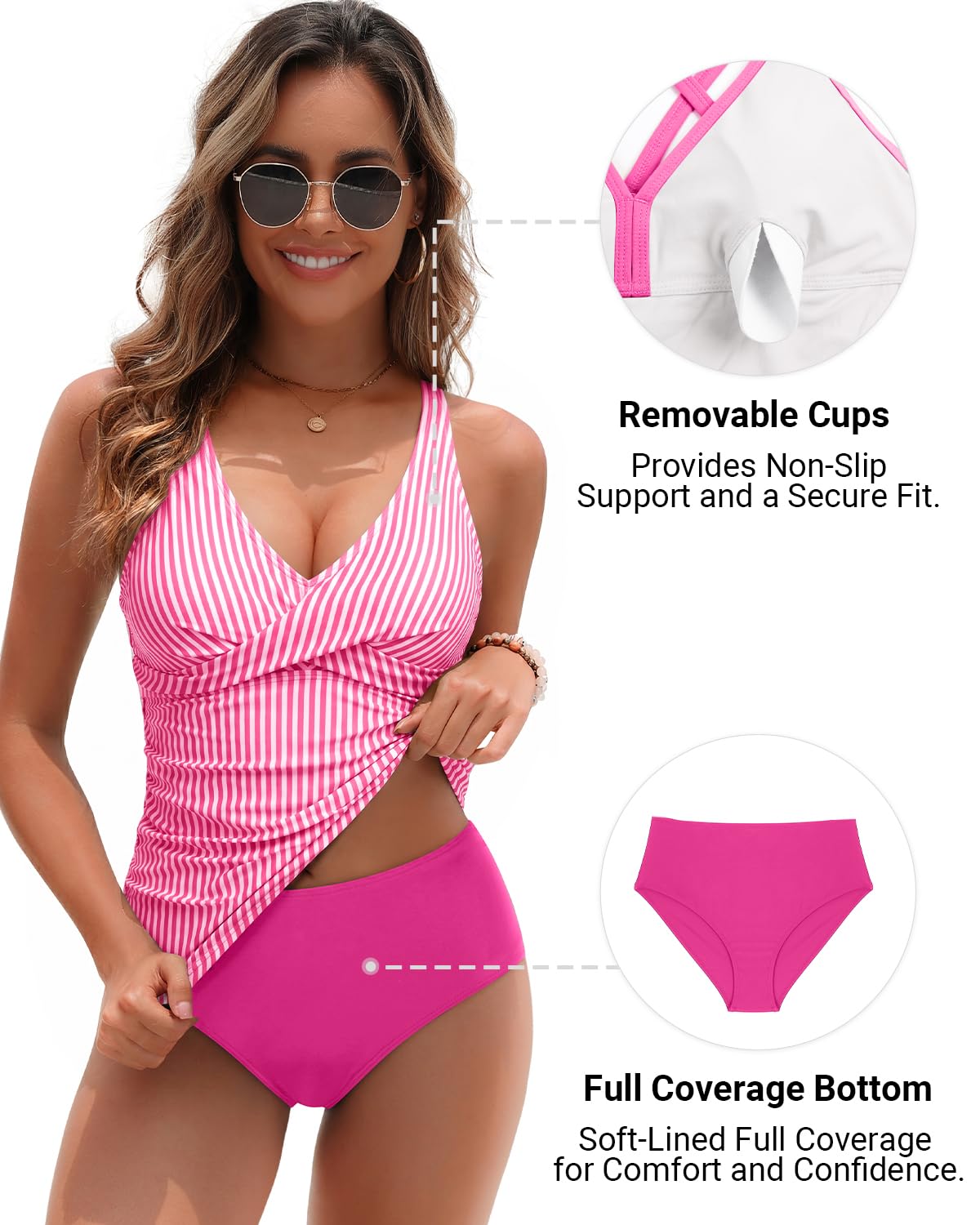 Yonique Tummy Control Tankini Set — image 5