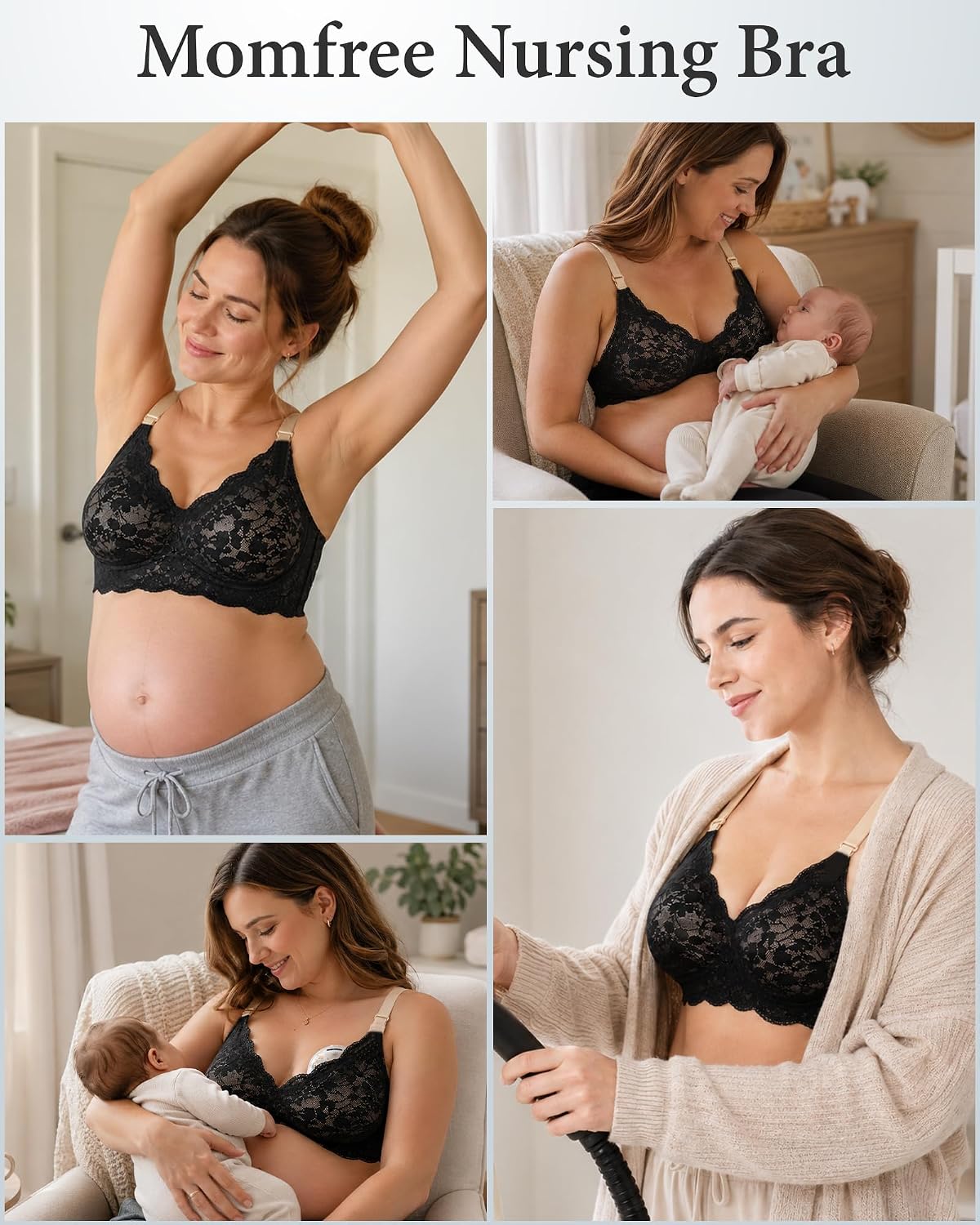 Momfree Buttery Soft Lace Maternity Nursing Bra — image 6