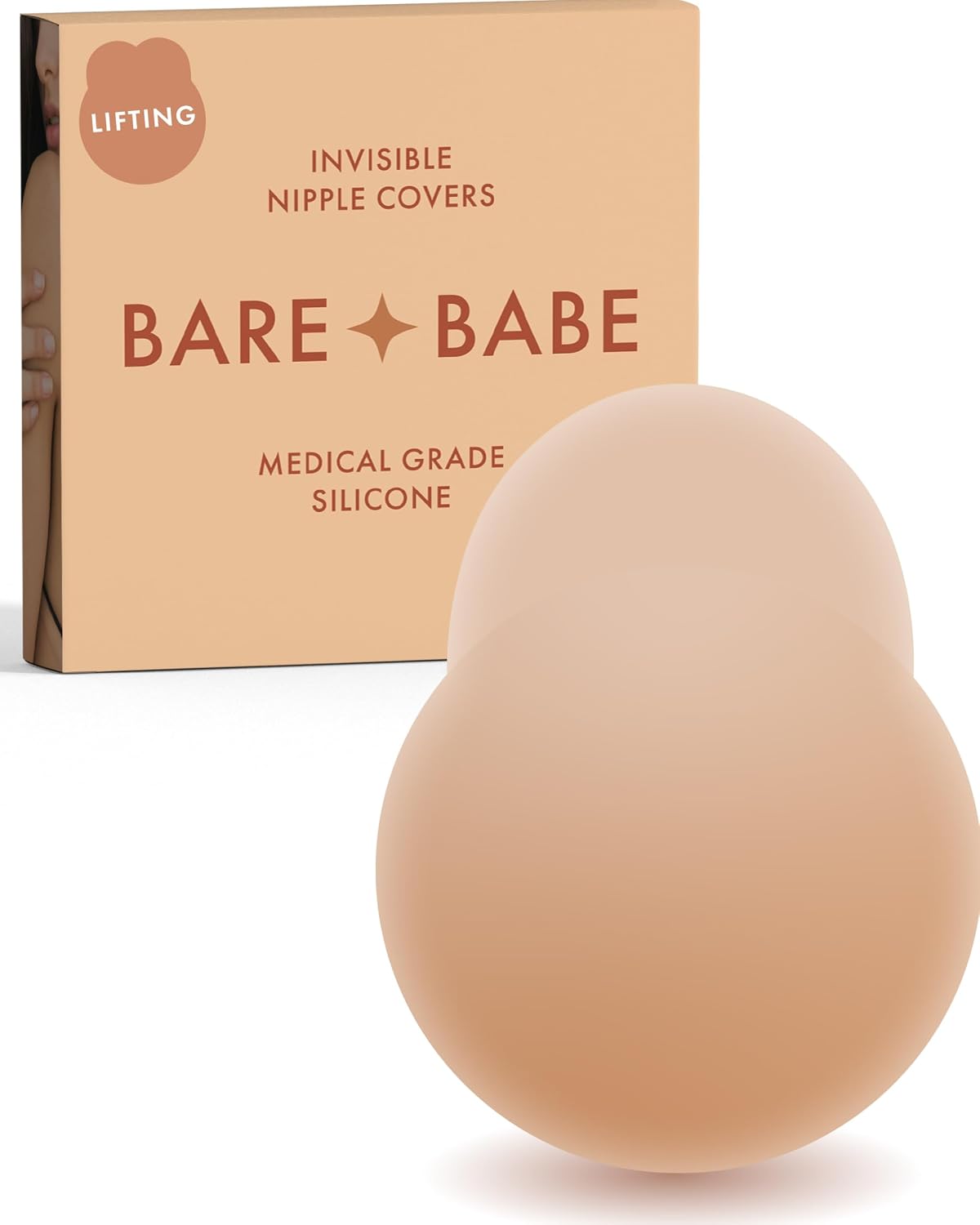 Bare Babe Reusable Waterproof Nipple Covers with Lift