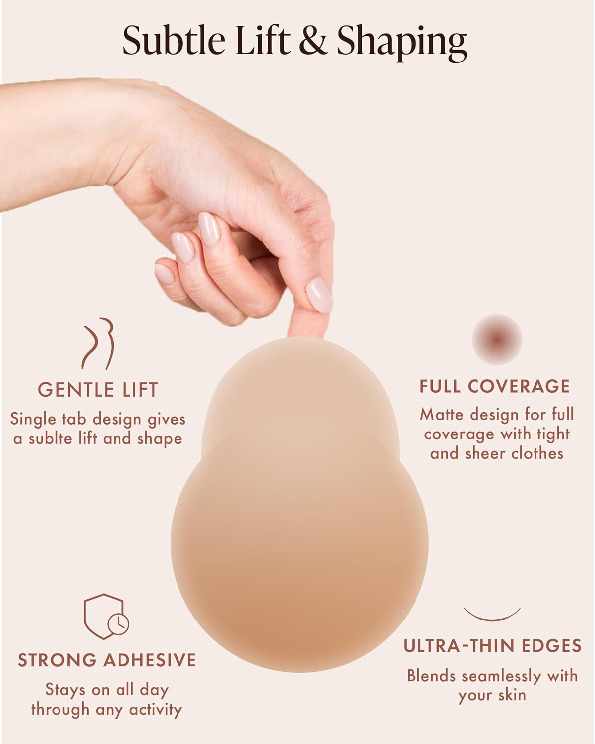 Bare Babe Reusable Waterproof Nipple Covers with Lift — image 4