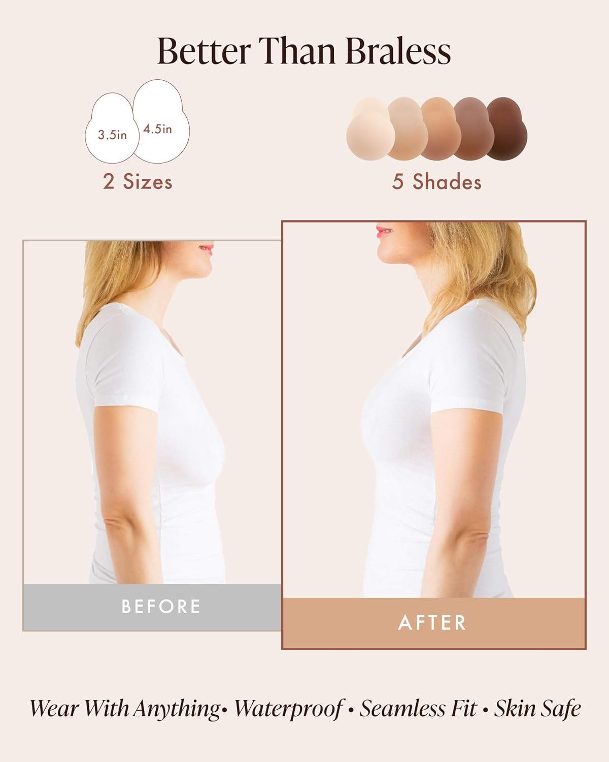 Bare Babe Reusable Waterproof Nipple Covers with Lift — image 7