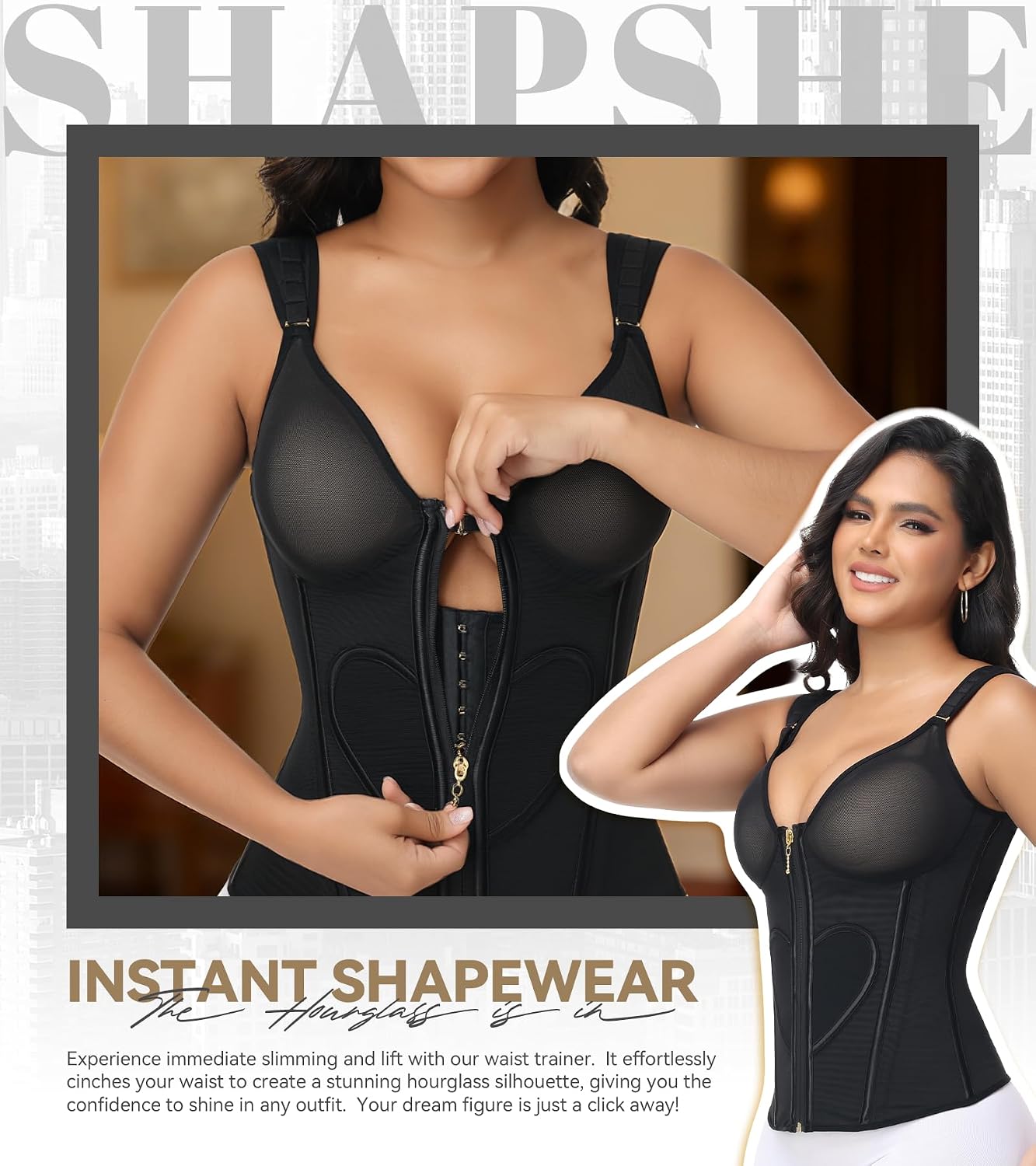SHAPSHE Waist Trainer with Built-in Bra — image 2