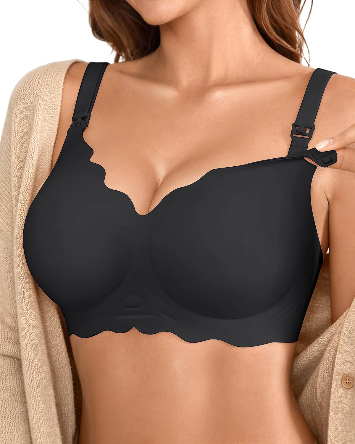 DEANGELMON Seamless Maternity Nursing Bra with Support